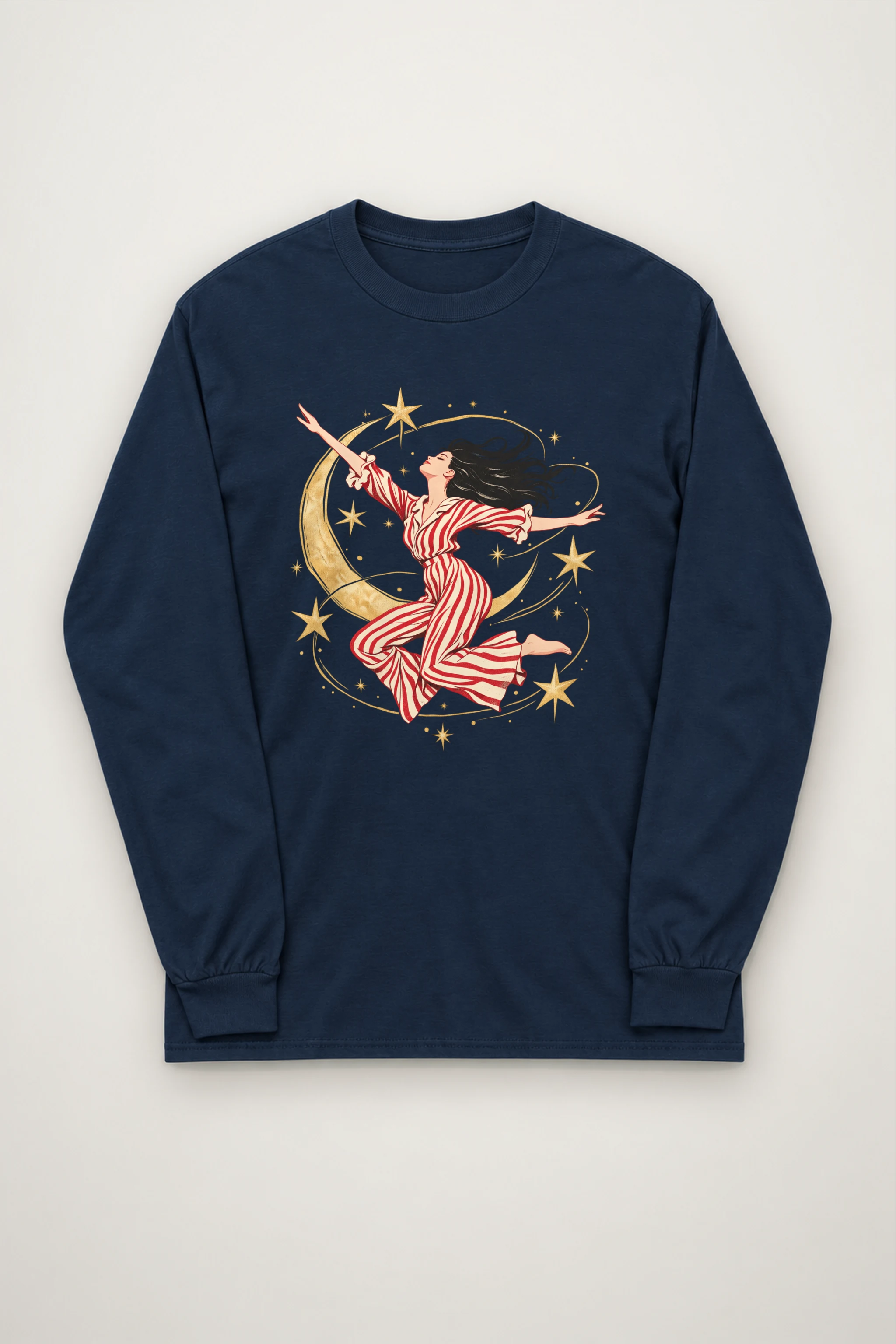 "Moonlit Leap" Unisex Longsleeve T-shirt