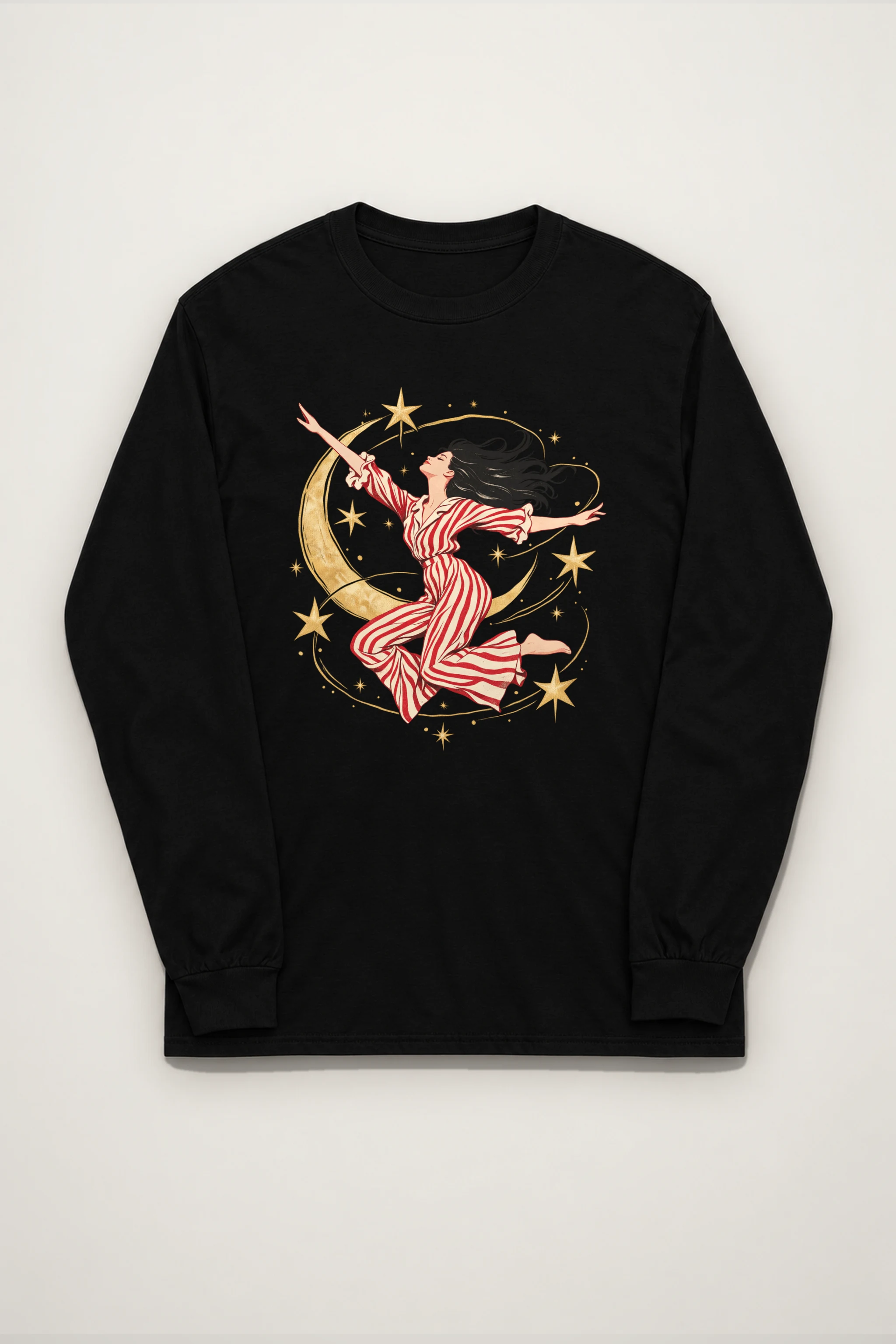 "Moonlit Leap" Unisex Longsleeve T-shirt