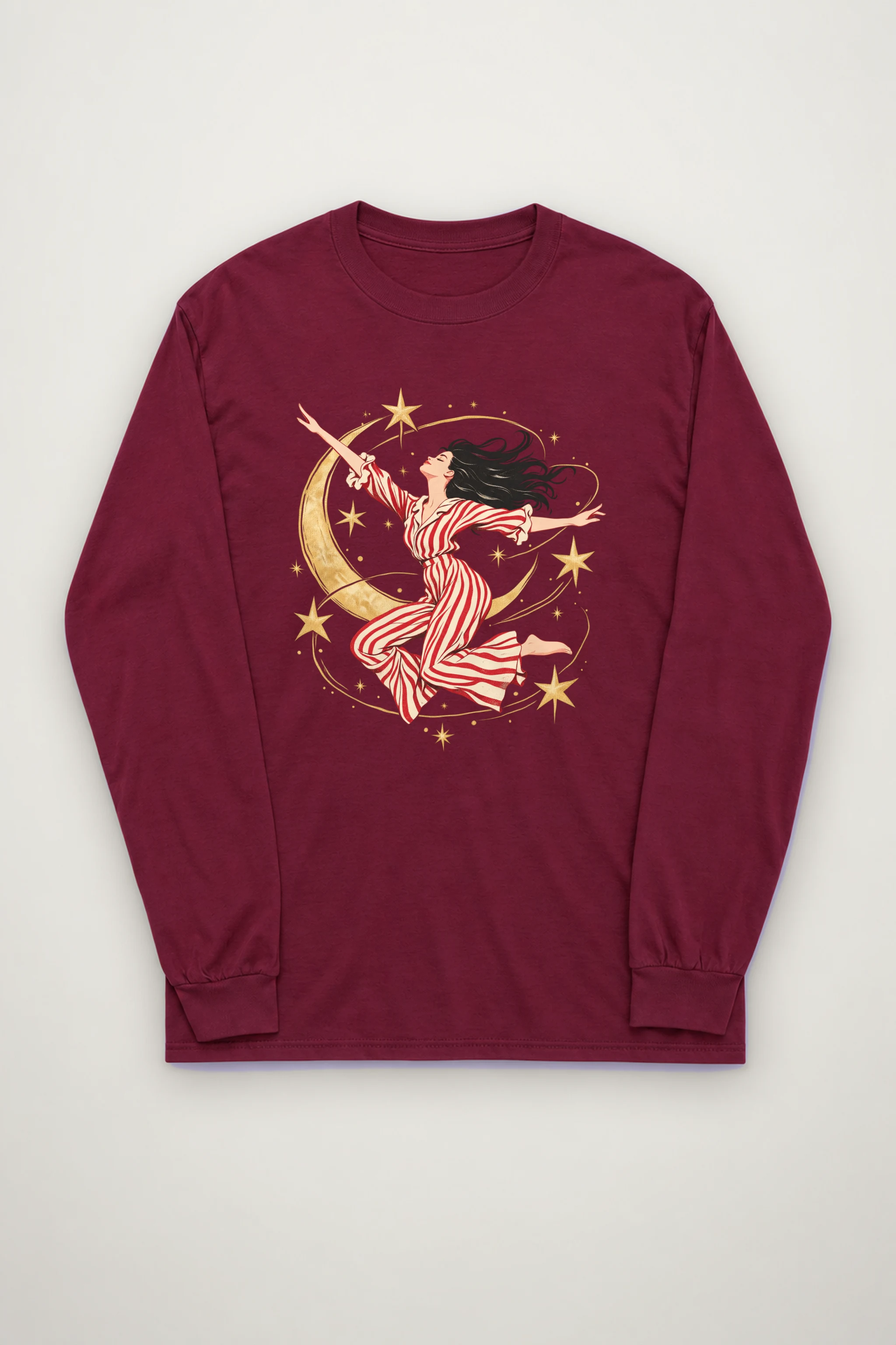 "Moonlit Leap" Unisex Longsleeve T-shirt