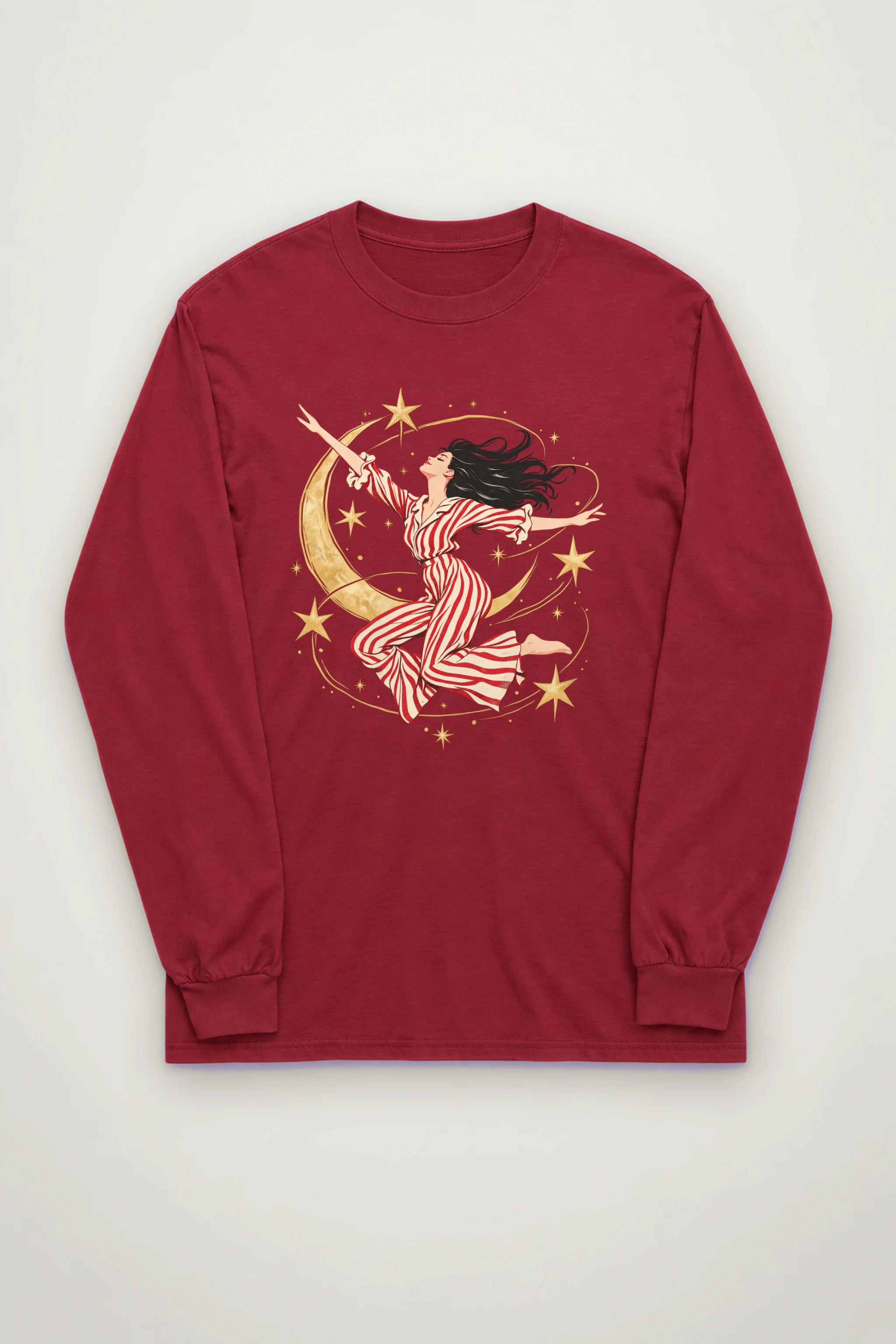"Moonlit Leap" Unisex Longsleeve T-shirt