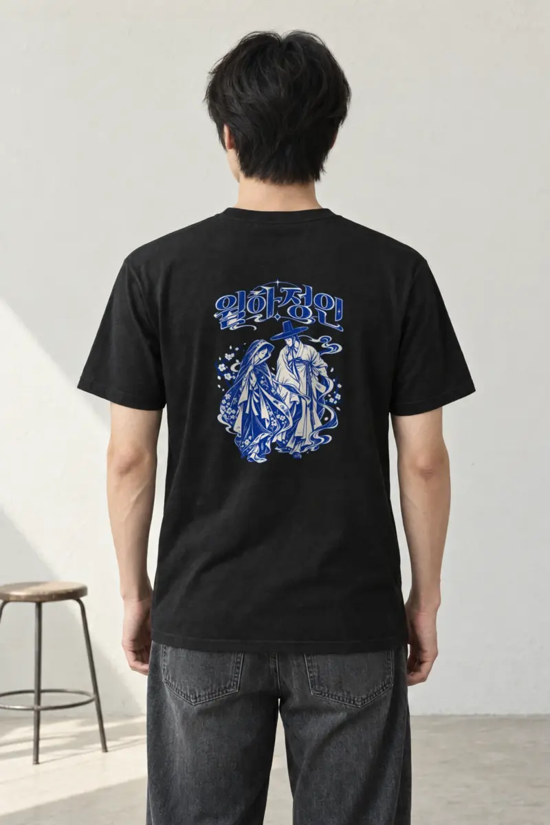 "Moonlit Lovers" Heavyweight Unisex Crewneck T-shirt