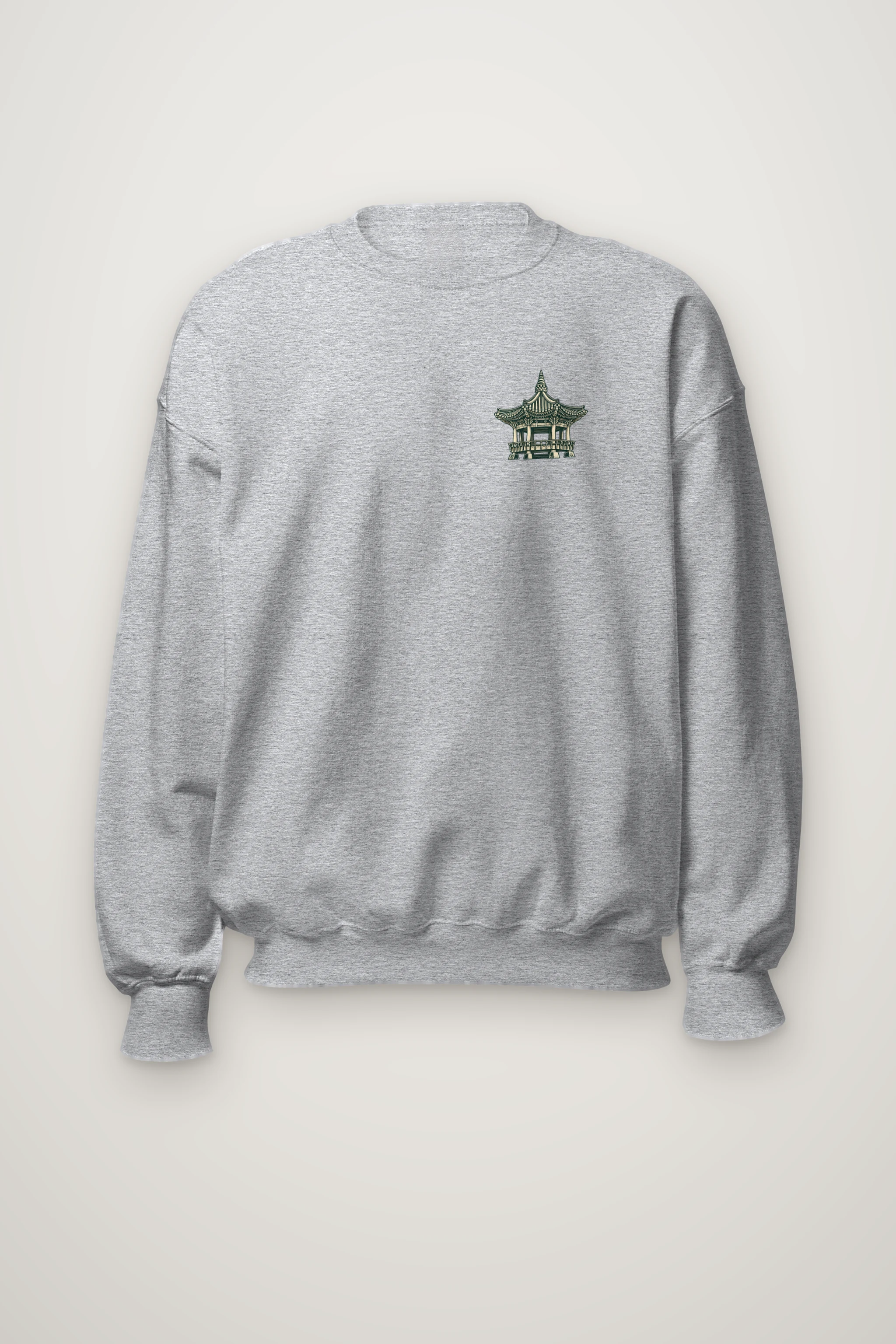 "Moonlit Pagoda" Heavy Blend Unisex Crewneck Sweatshirt