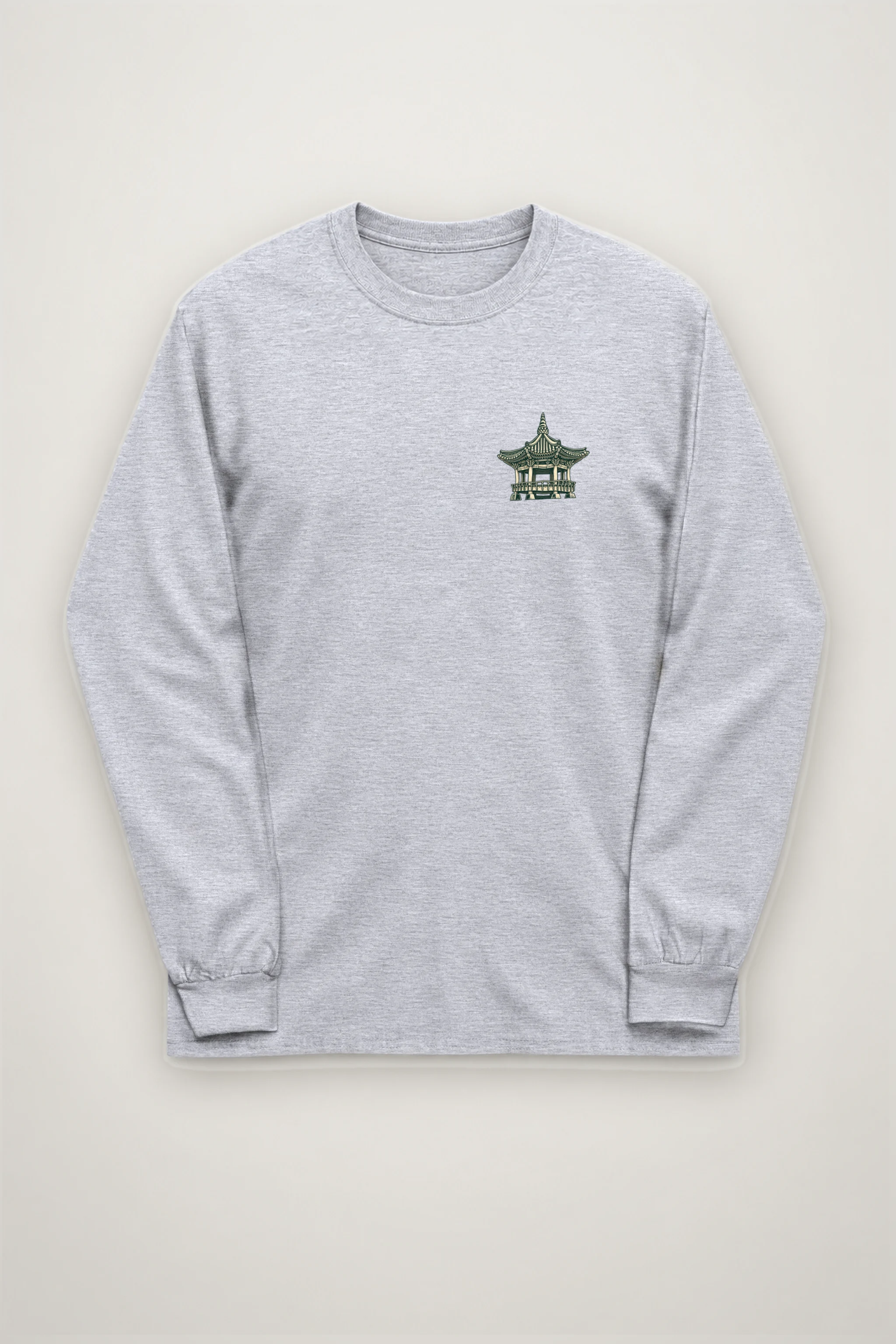 "Moonlit Pagoda" Unisex Longsleeve T-shirt