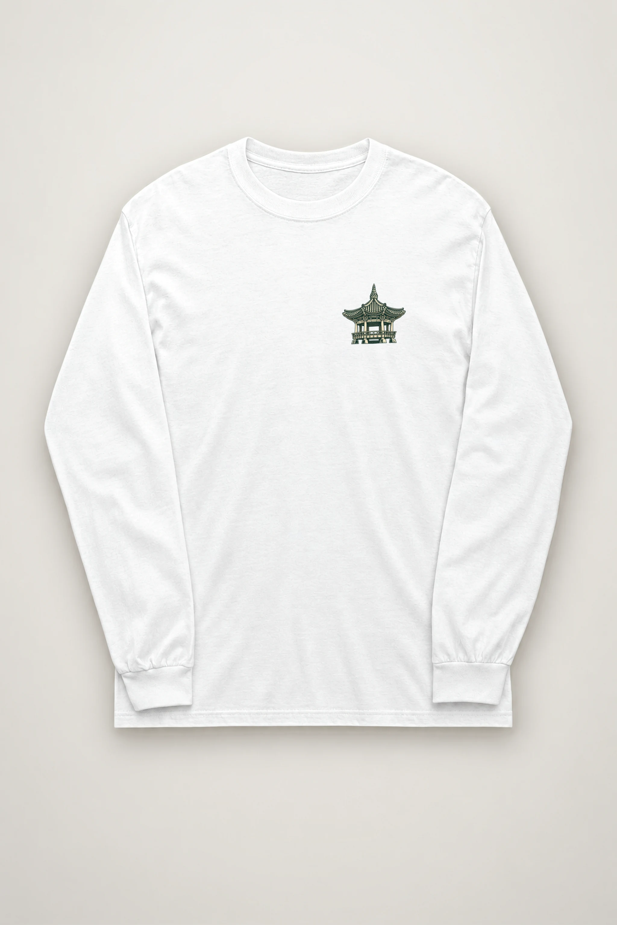 "Moonlit Pagoda" Unisex Longsleeve T-shirt