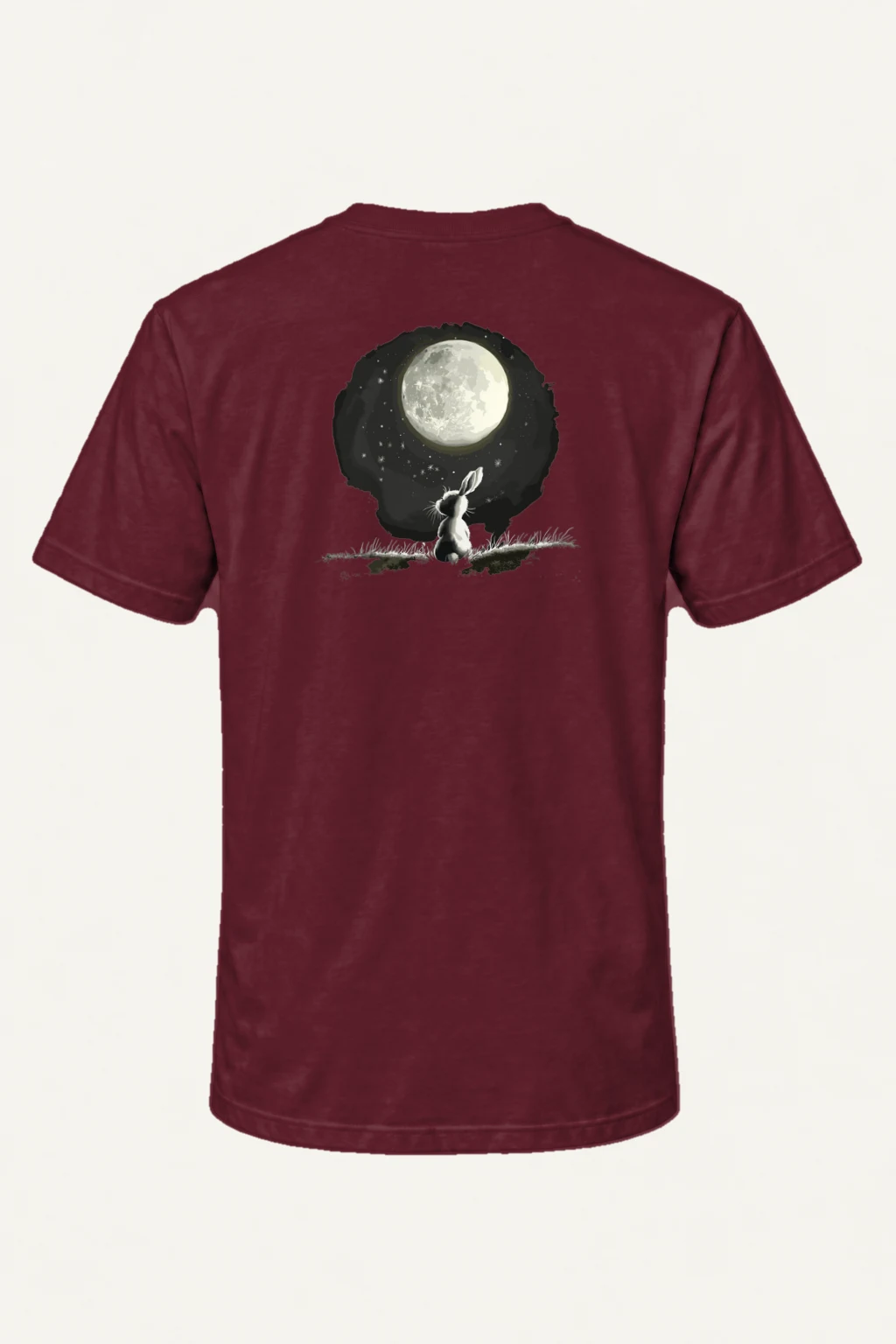 "Moonlit Rabbit" Heavyweight Unisex Crewneck T-shirt | Gildan 5000