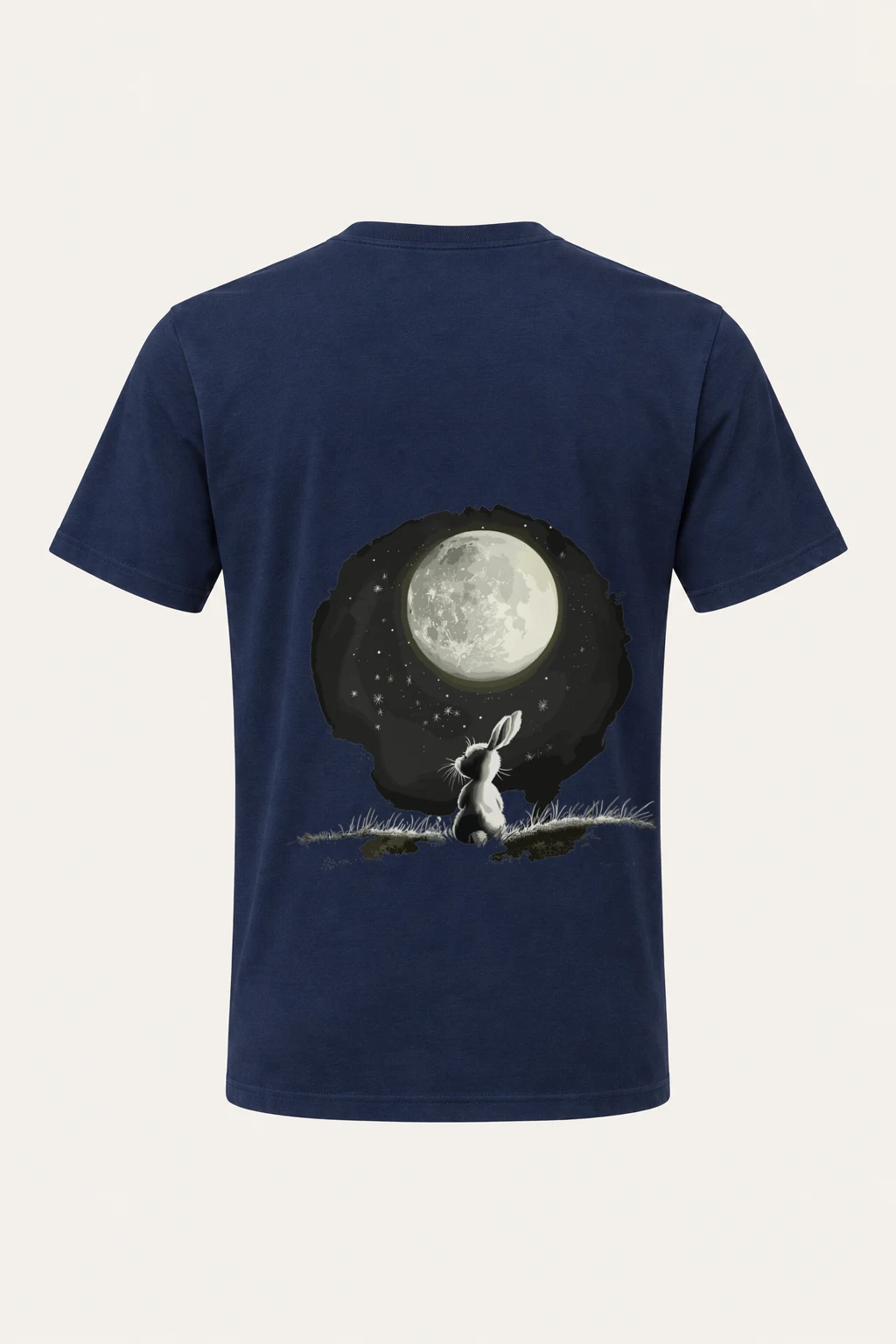 "Moonlit Rabbit" Heavyweight Unisex Crewneck T-shirt | Gildan 5000