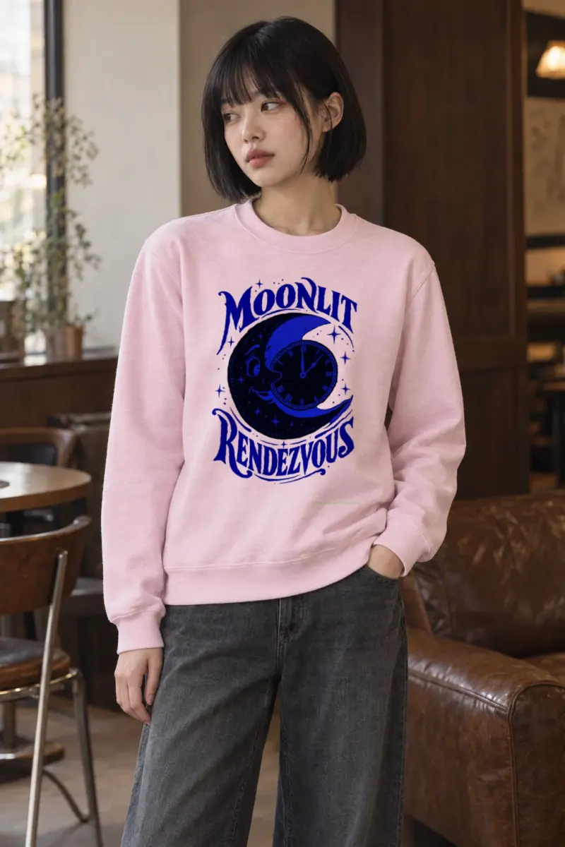 "Moonlit Rendezvous" Heavy Blend Unisex Crewneck Sweatshirt
