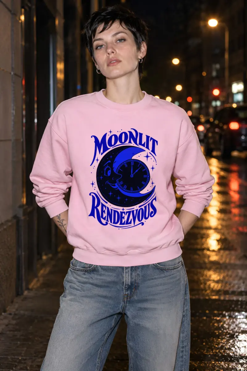 "Moonlit Rendezvous" Heavy Blend Unisex Crewneck Sweatshirt