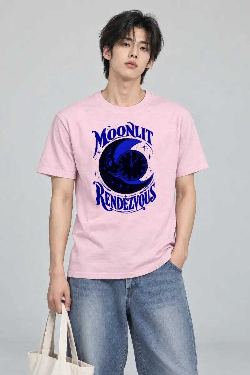 "Moonlit Rendezvous" Heavyweight Unisex Crewneck T-shirt