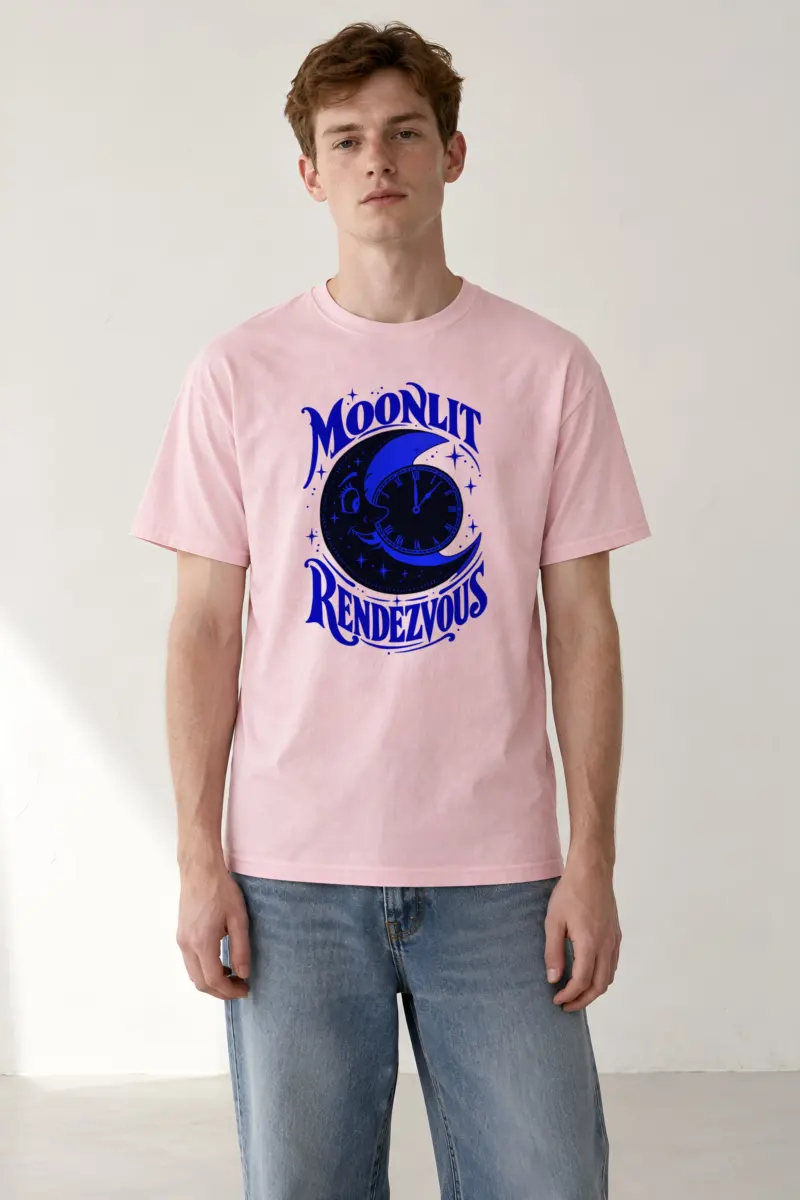 "Moonlit Rendezvous" Heavyweight Unisex Crewneck T-shirt