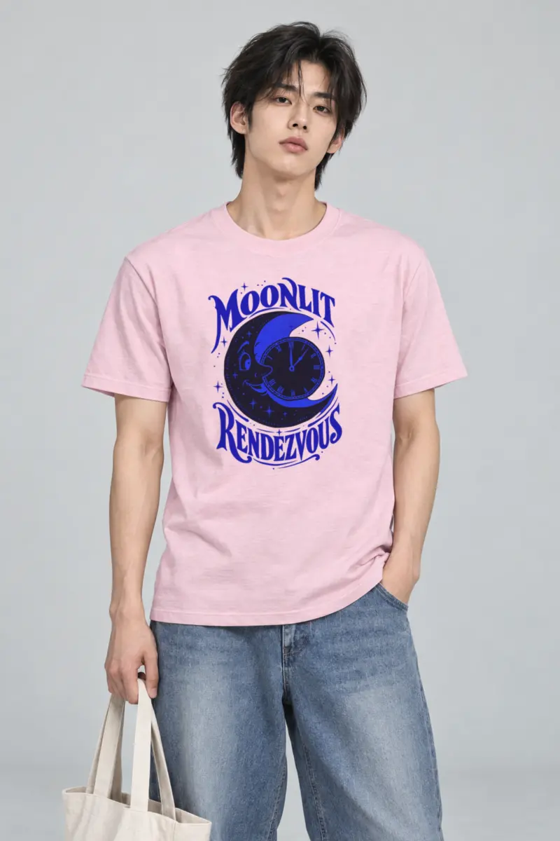 "Moonlit Rendezvous" Heavyweight Unisex Crewneck T-shirt