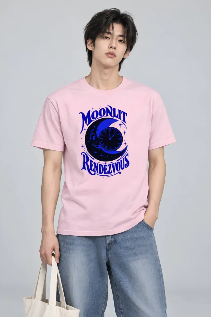 "Moonlit Rendezvous" Heavyweight Unisex Crewneck T-shirt