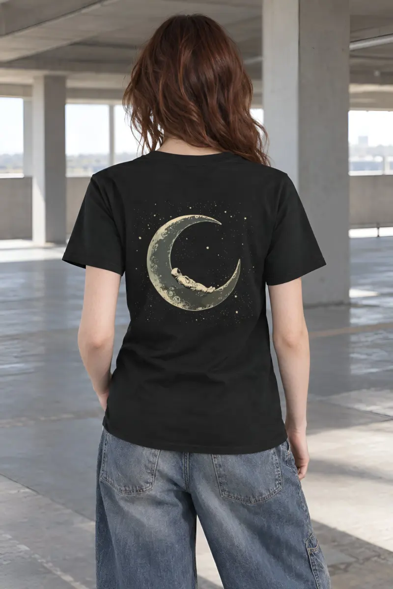 "Moonlit Slumber" Heavyweight Unisex Crewneck T-shirt