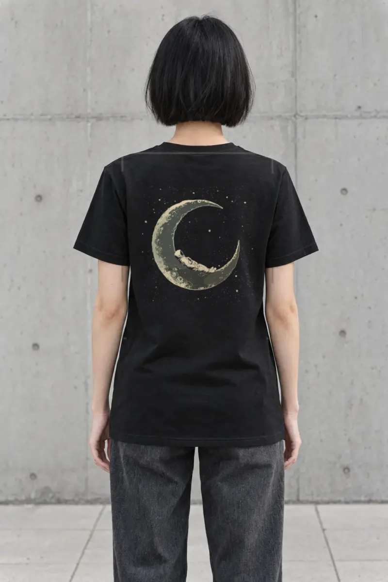 "Moonlit Slumber" Heavyweight Unisex Crewneck T-shirt