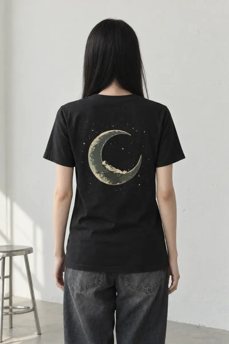 "Moonlit Slumber" Heavyweight Unisex Crewneck T-shirt