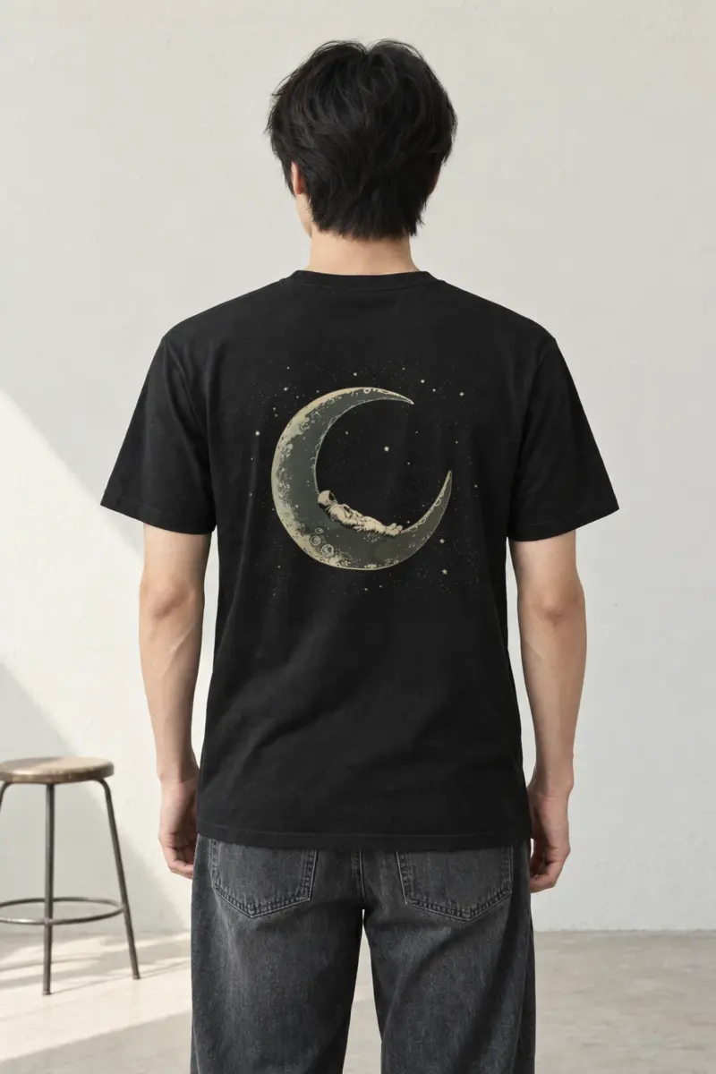 "Moonlit Slumber" Heavyweight Unisex Crewneck T-shirt
