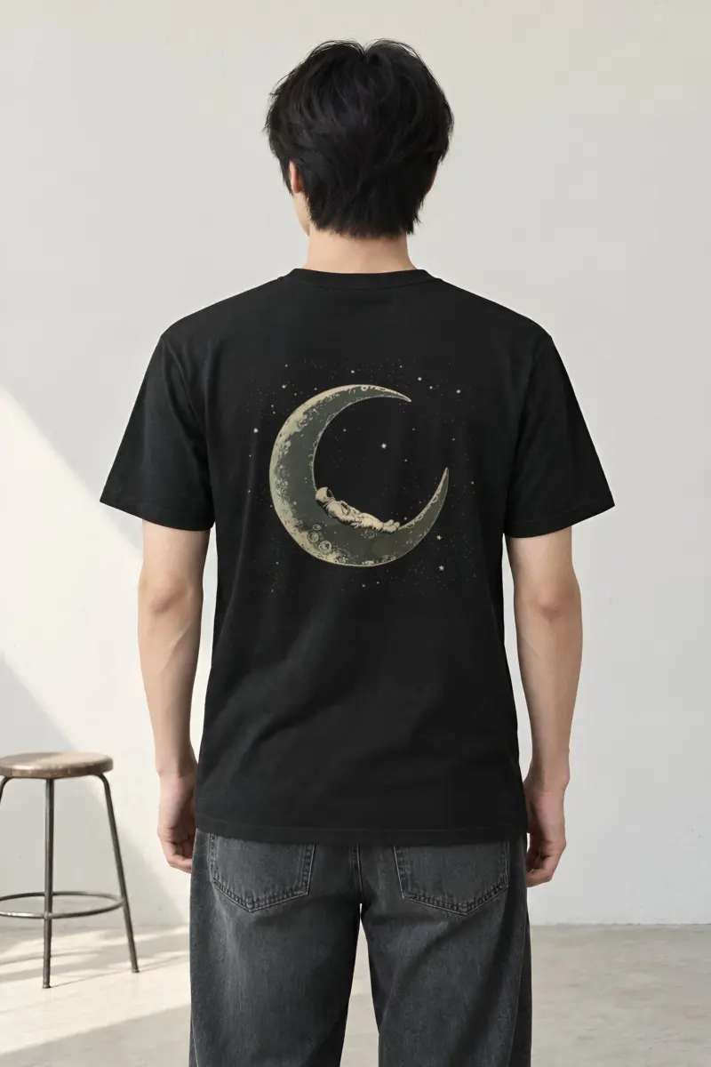"Moonlit Slumber" Heavyweight Unisex Crewneck T-shirt