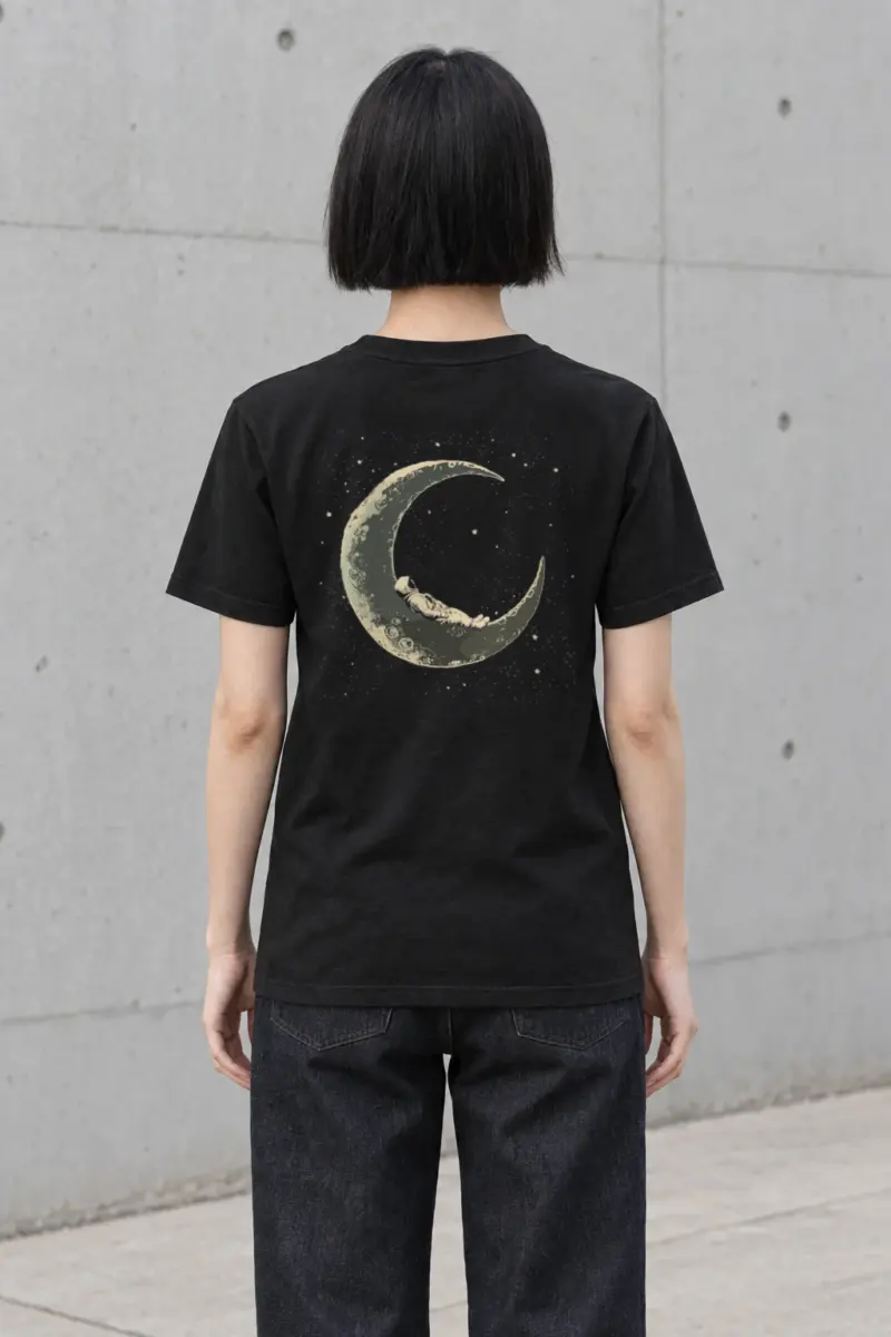 "Moonlit Slumber" Heavyweight Unisex Crewneck T-shirt | Gildan 5000