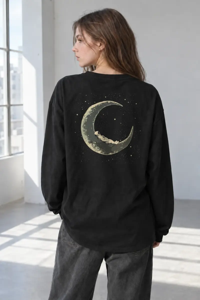 “Moonlit Slumber” Unisex Longsleeve T-shirt | Gildan 2400