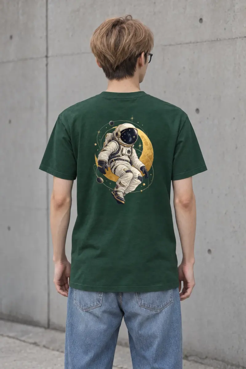 "Moonlit Star Collector" Heavyweight Unisex Crewneck T-shirt