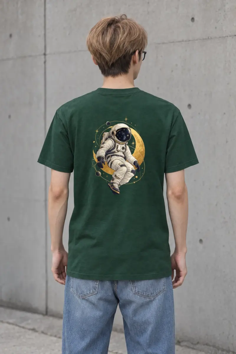"Moonlit Star Collector" Heavyweight Unisex Crewneck T-shirt