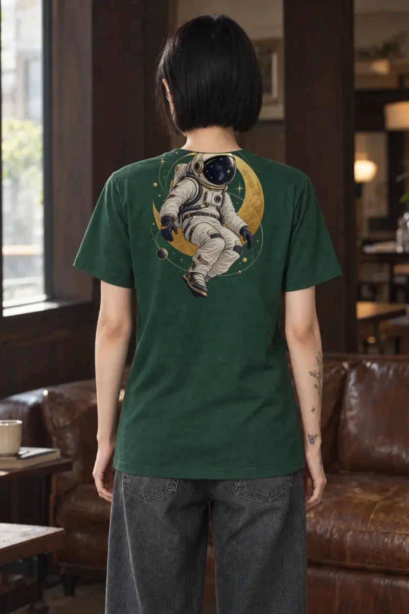 "Moonlit Star Collector" Heavyweight Unisex Crewneck T-shirt