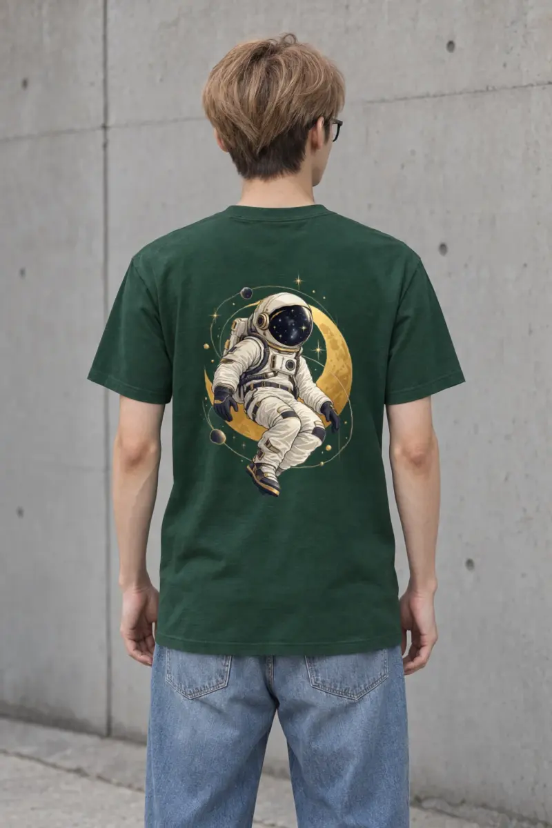 "Moonlit Star Collector" Heavyweight Unisex Crewneck T-shirt