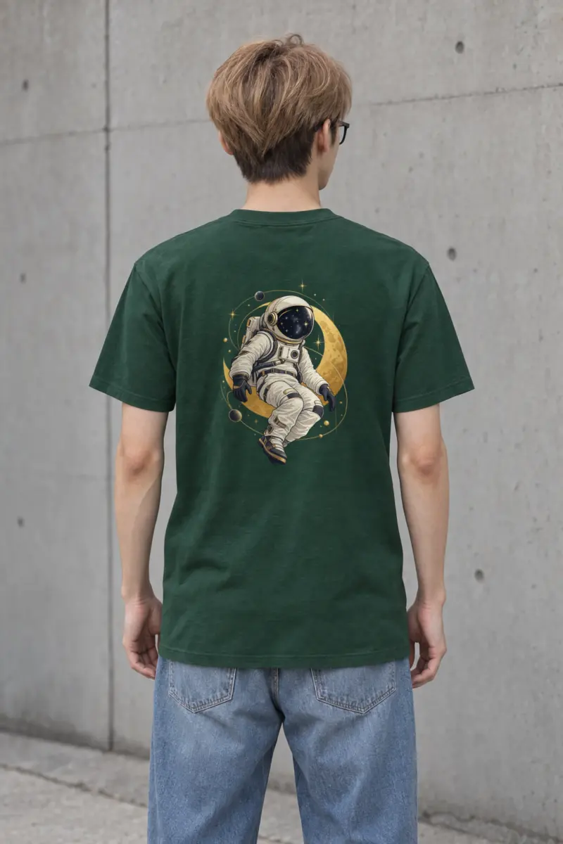 "Moonlit Star Collector" Heavyweight Unisex Crewneck T-shirt