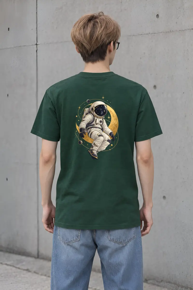 "Moonlit Star Collector" Heavyweight Unisex Crewneck T-shirt