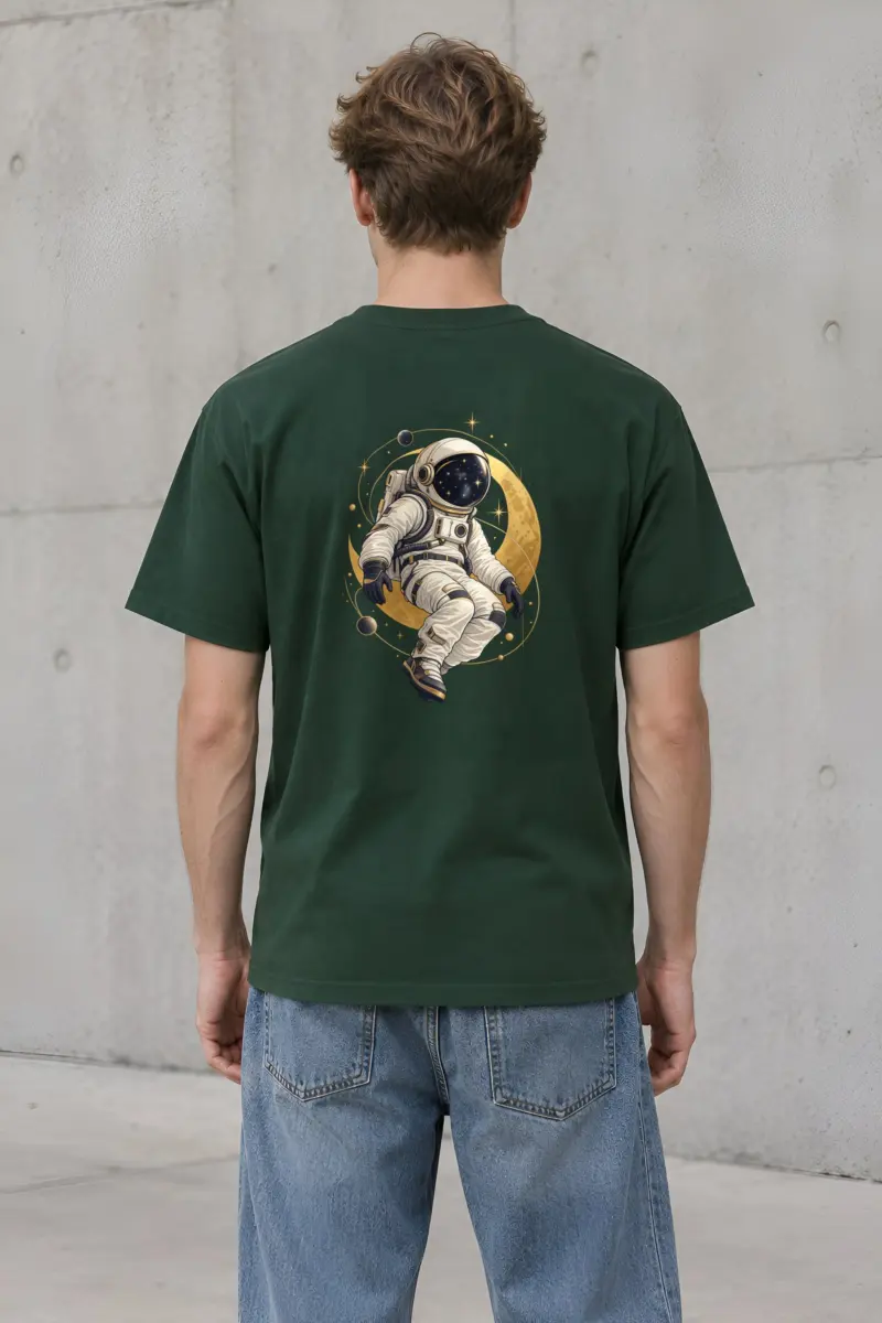 "Moonlit Star Collector" Heavyweight Unisex Crewneck T-shirt