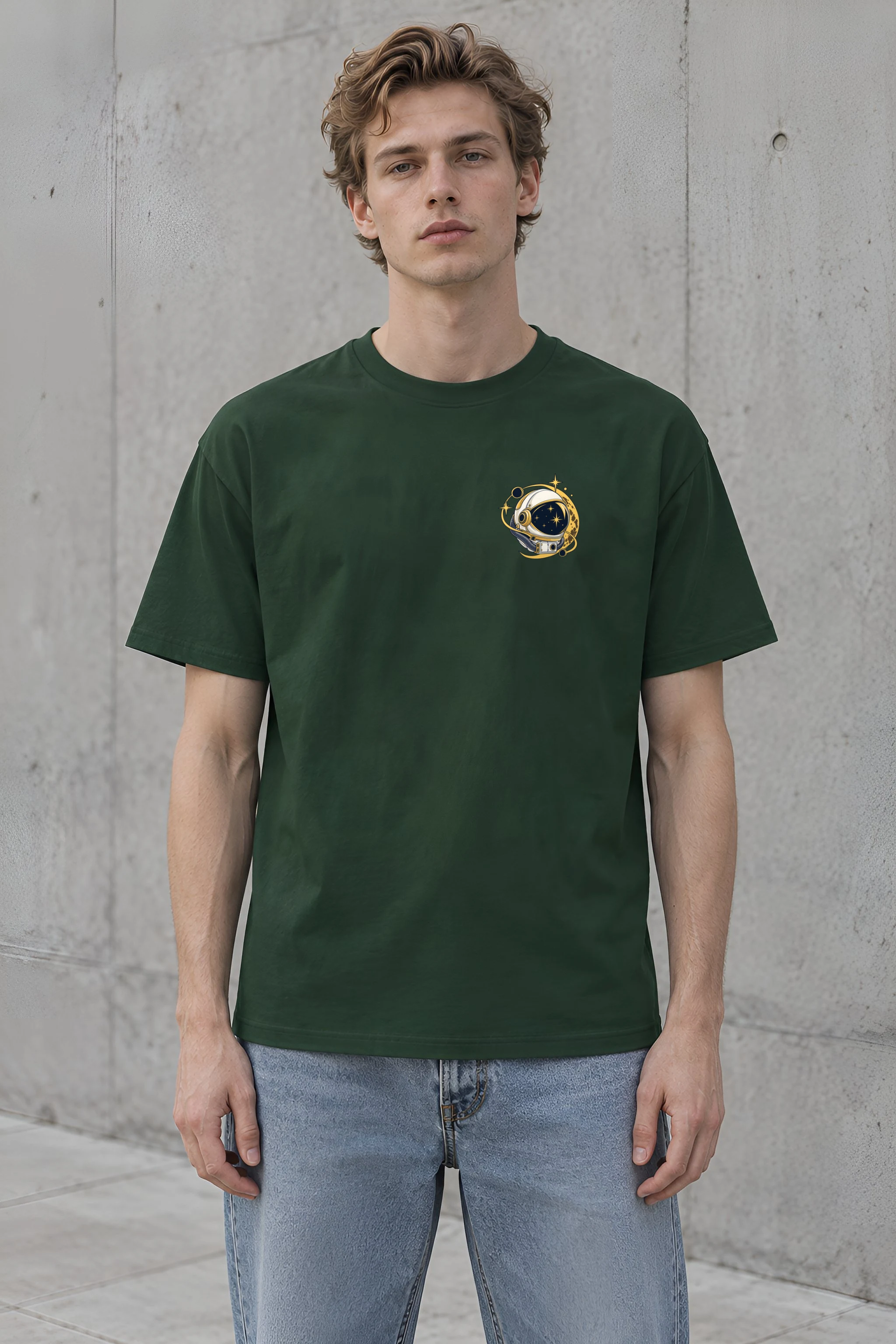 "Moonlit Star Collector" Heavyweight Unisex Crewneck T-shirt