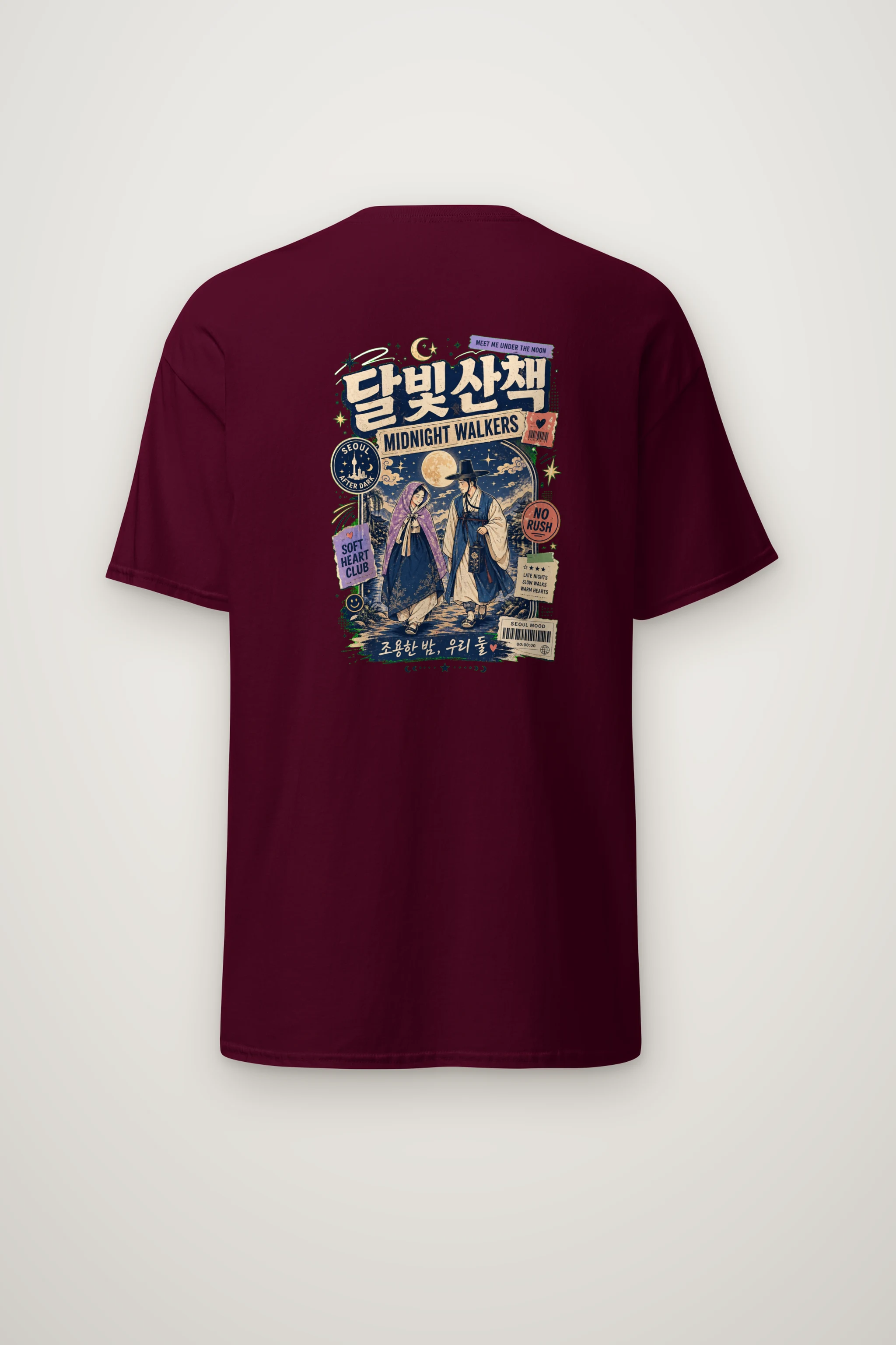 "Moonlit Stroll" Heavyweight Unisex Crewneck T-shirt