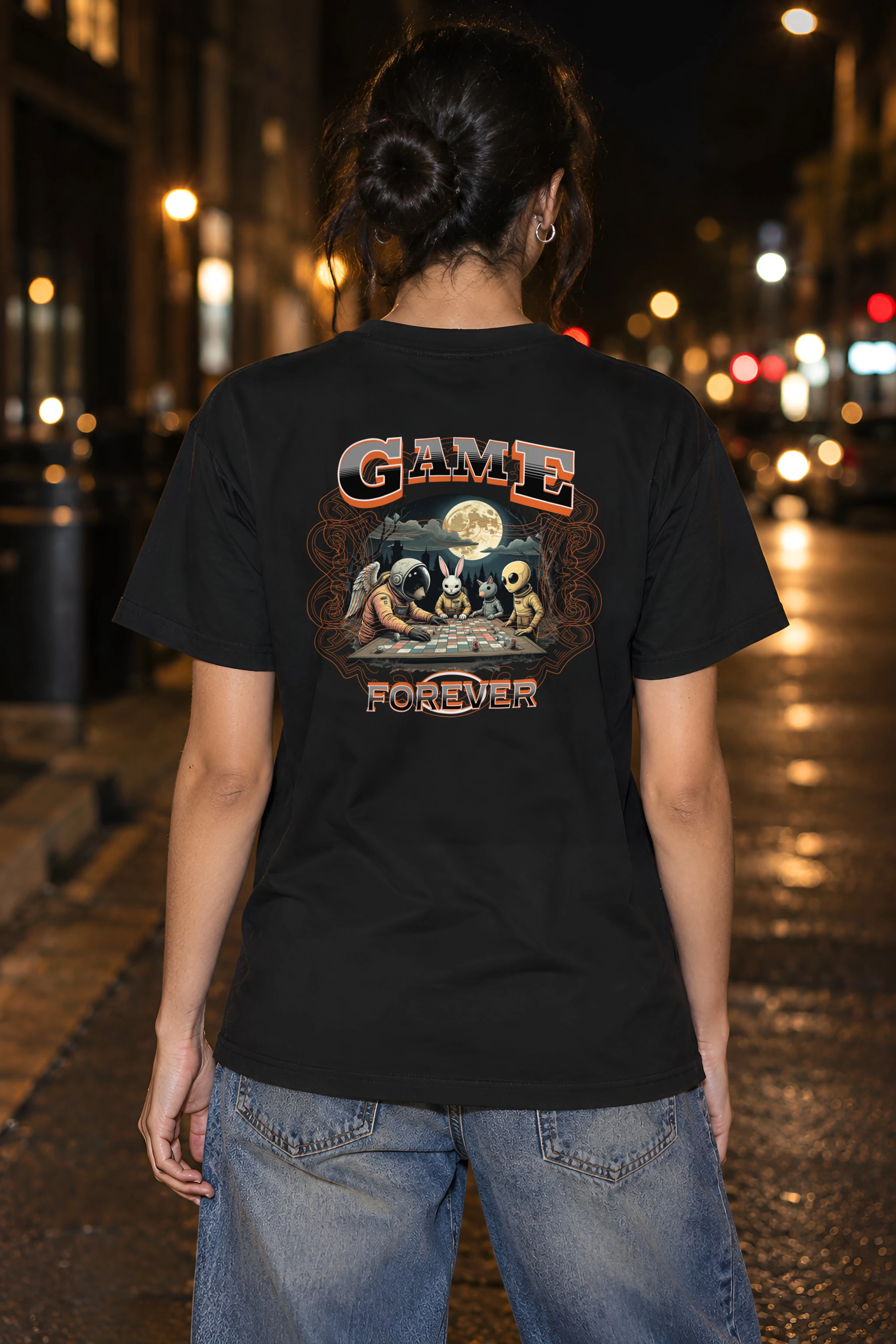 "Moonlit Tabletop" Heavyweight Unisex Crewneck T-shirt
