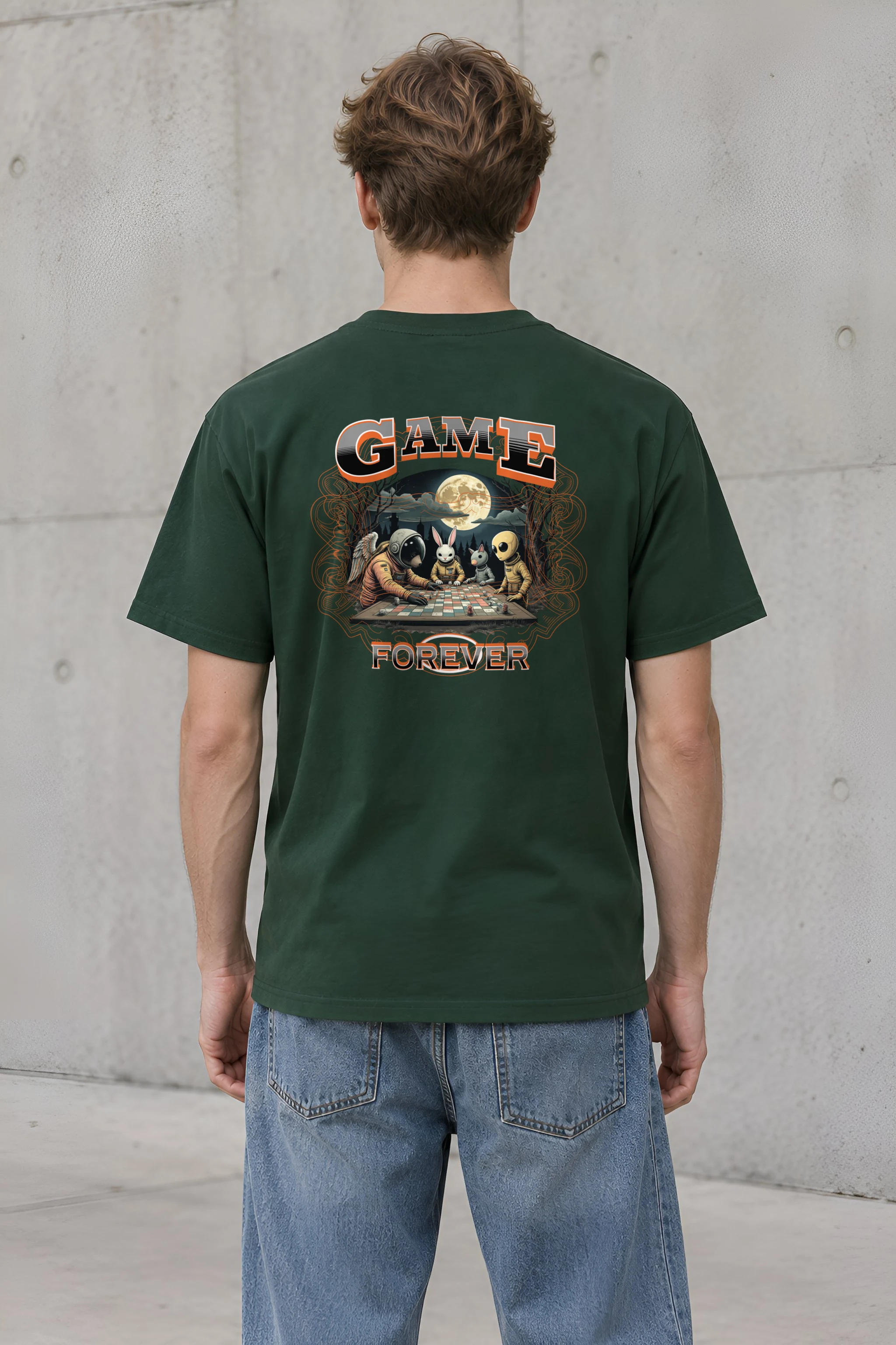 "Moonlit Tabletop" Heavyweight Unisex Crewneck T-shirt