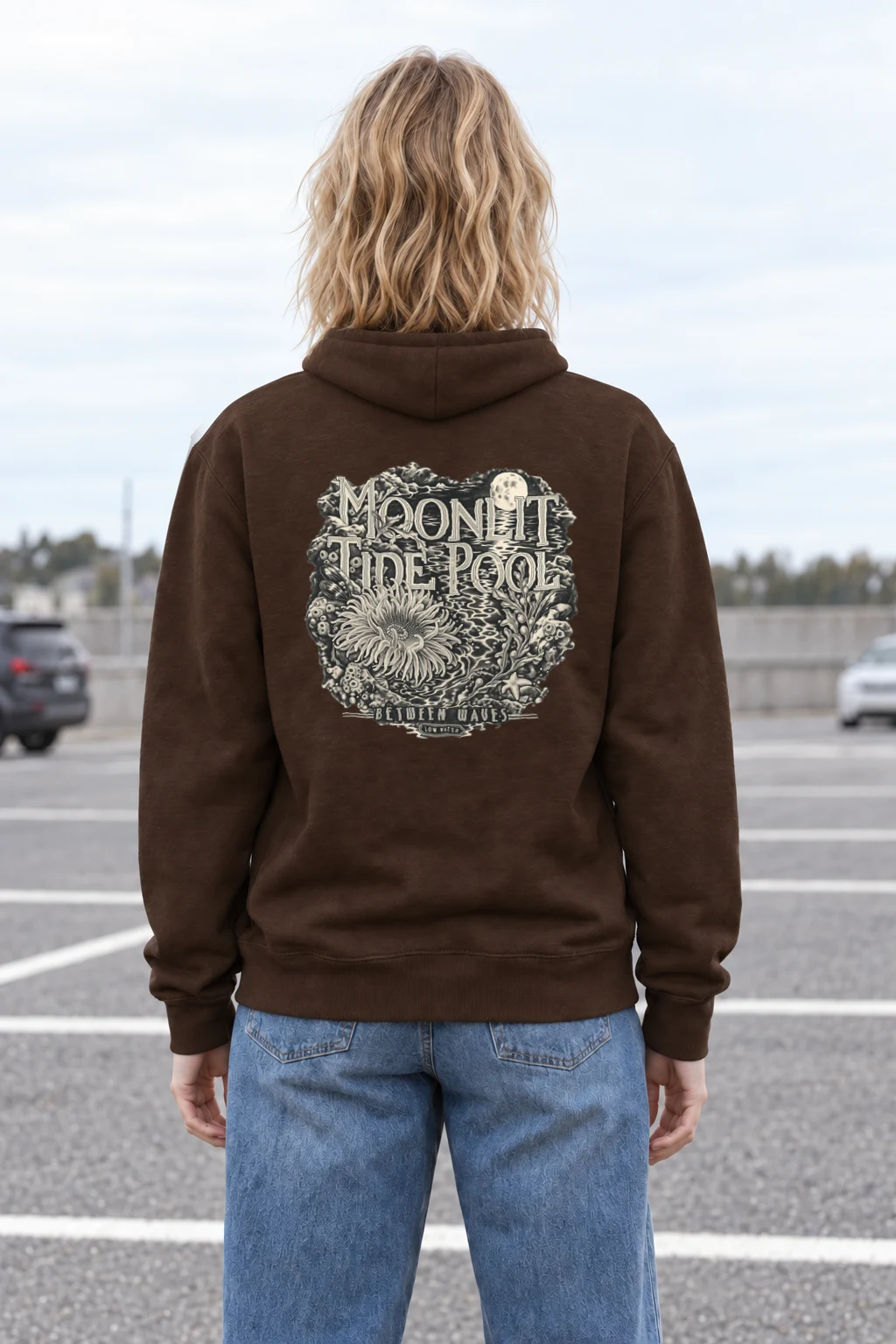 "Moonlit Tide Pool" Heavy Blend Unisex Pullover Hoodie