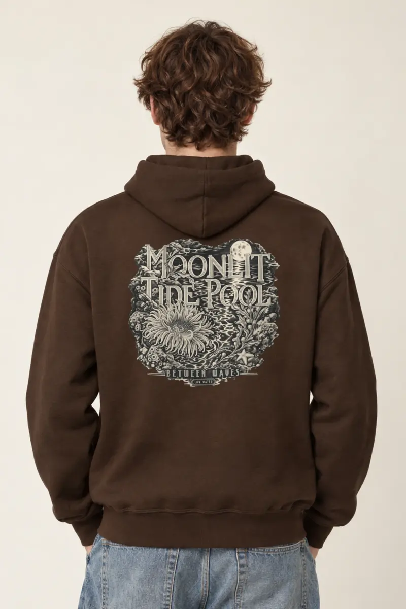 "Moonlit Tide Pool" Heavy Blend Unisex Pullover Hoodie