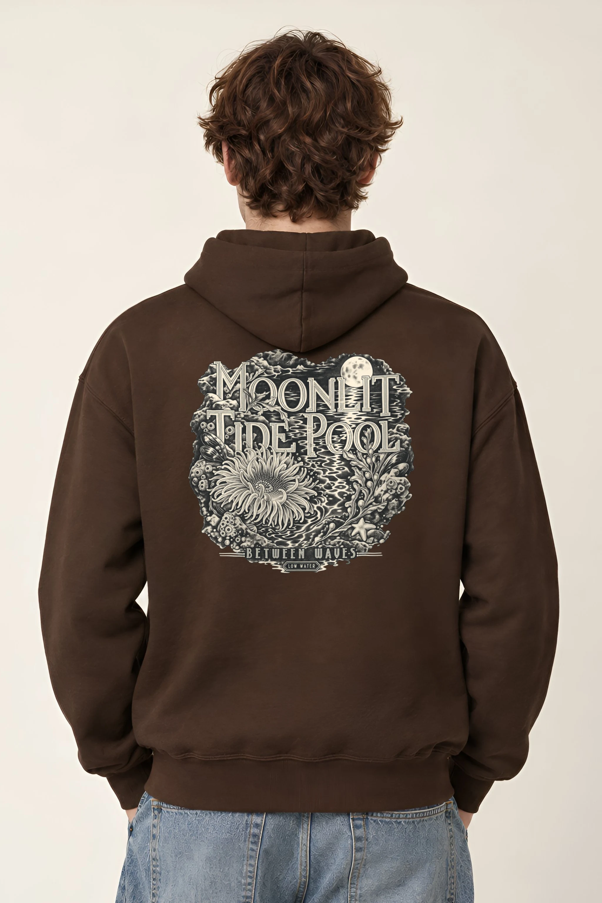 "Moonlit Tide Pool" Heavy Blend Unisex Pullover Hoodie
