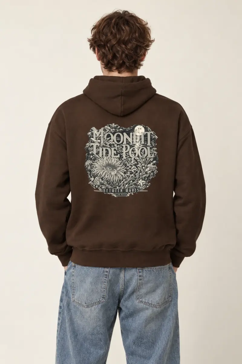 "Moonlit Tide Pool" Heavy Blend Unisex Pullover Hoodie