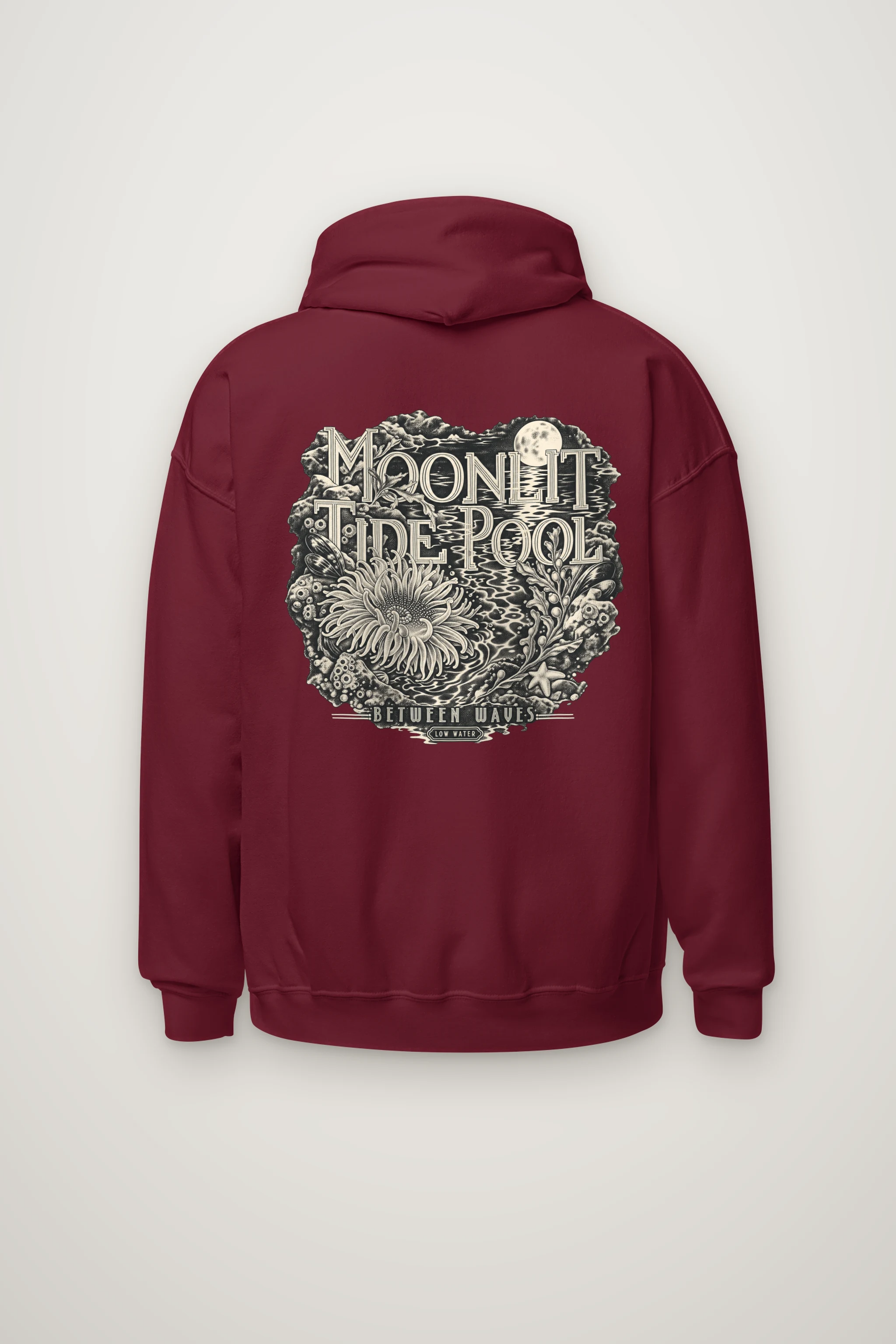 "Moonlit Tide Pool" Heavy Blend Unisex Pullover Hoodie