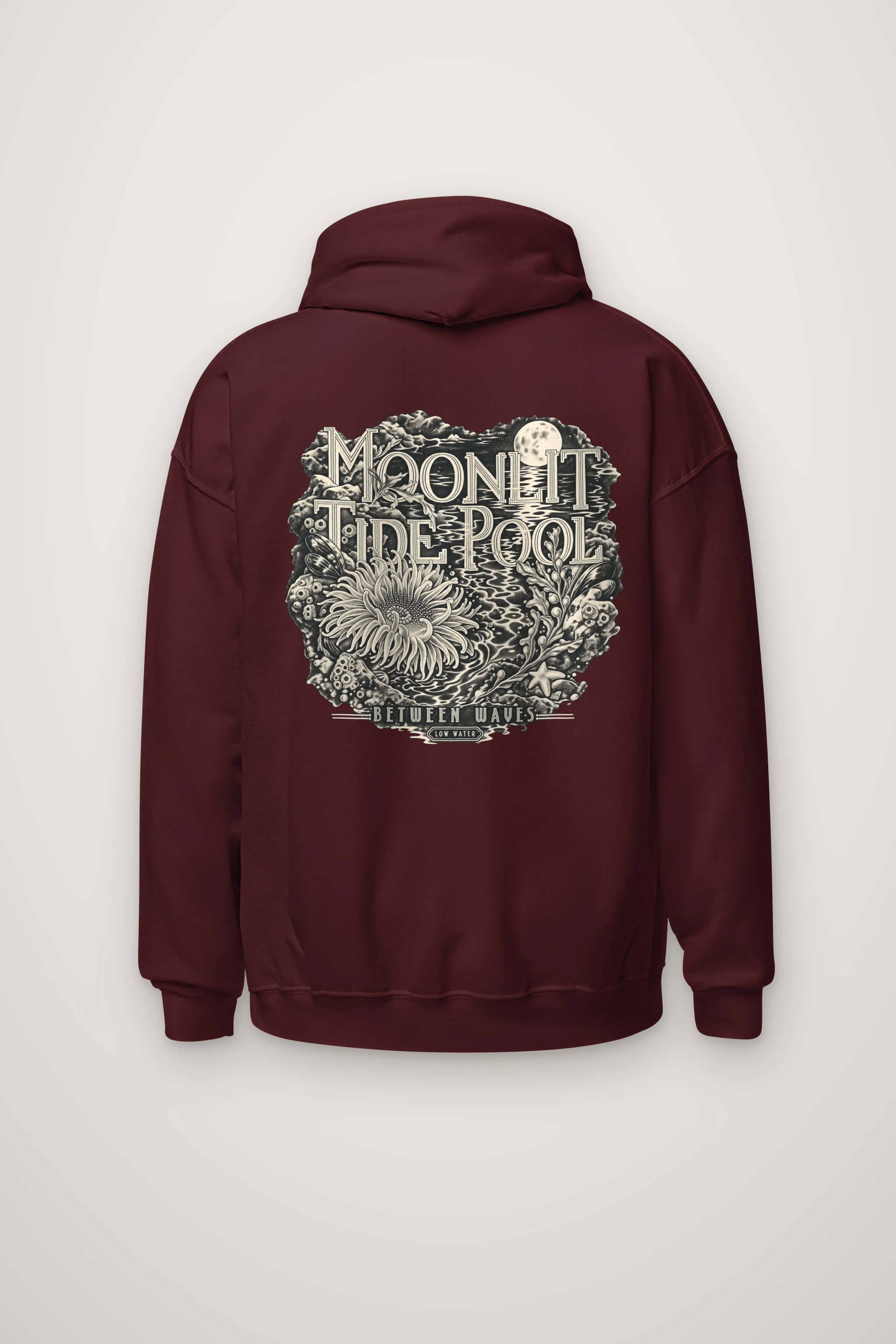 "Moonlit Tide Pool" Heavy Blend Unisex Pullover Hoodie