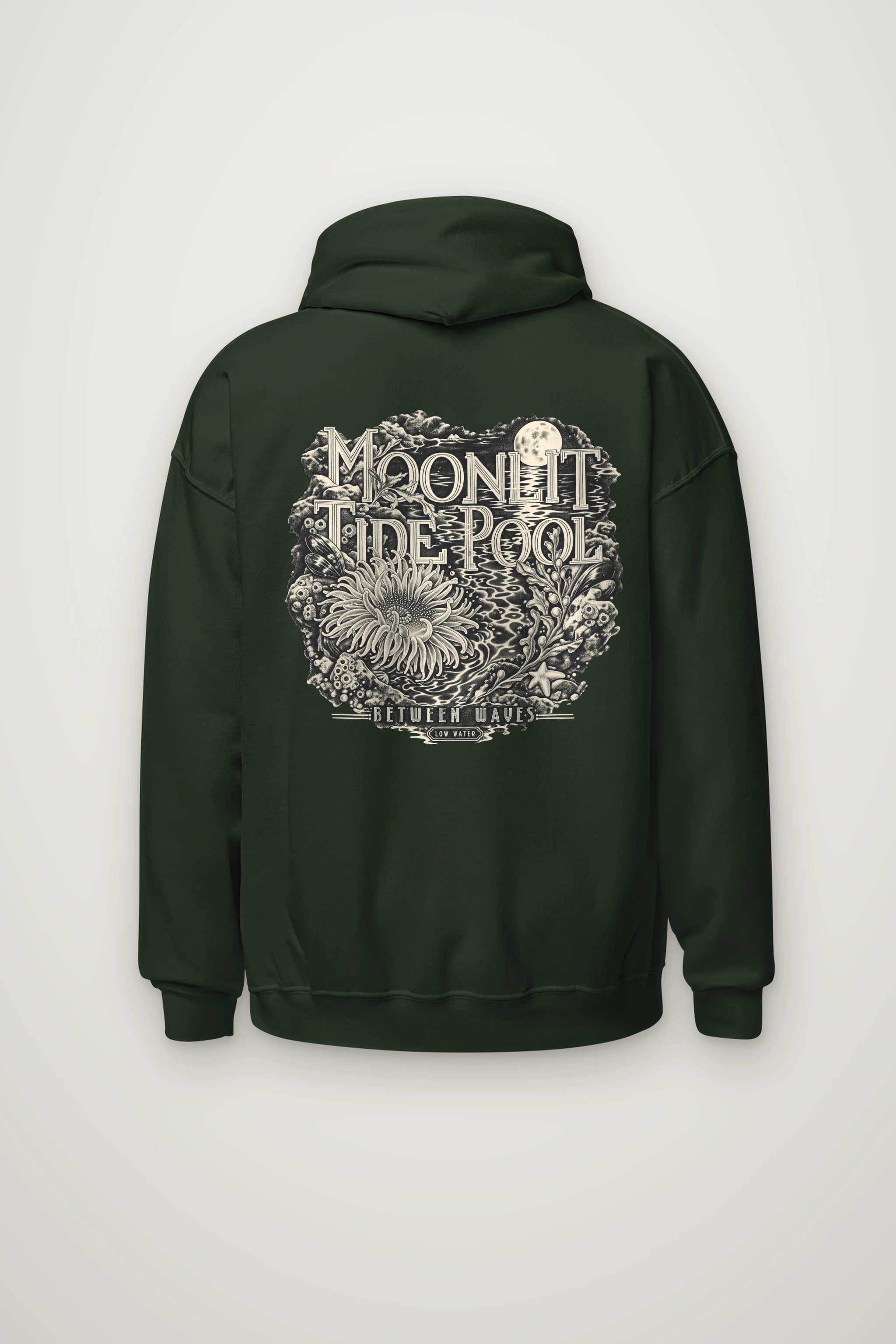 "Moonlit Tide Pool" Heavy Blend Unisex Pullover Hoodie