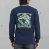"Moonlit Wave Rider" Unisex Longsleeve T-shirt