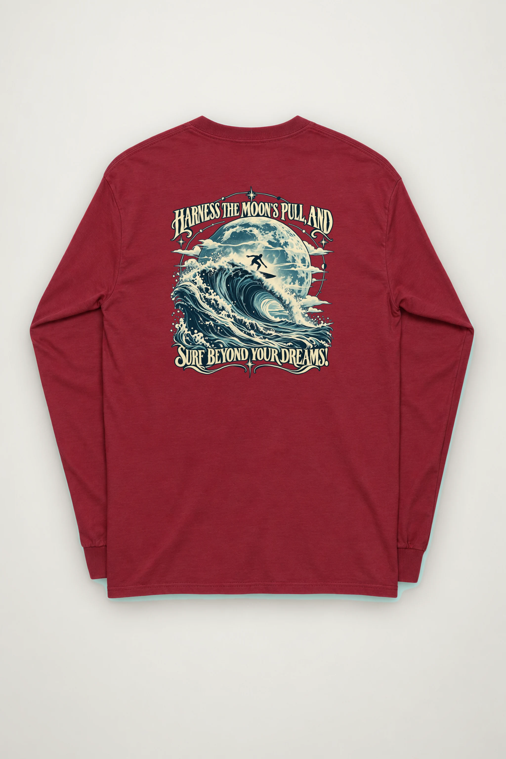 "Moonlit Wave Rider" Unisex Longsleeve T-shirt