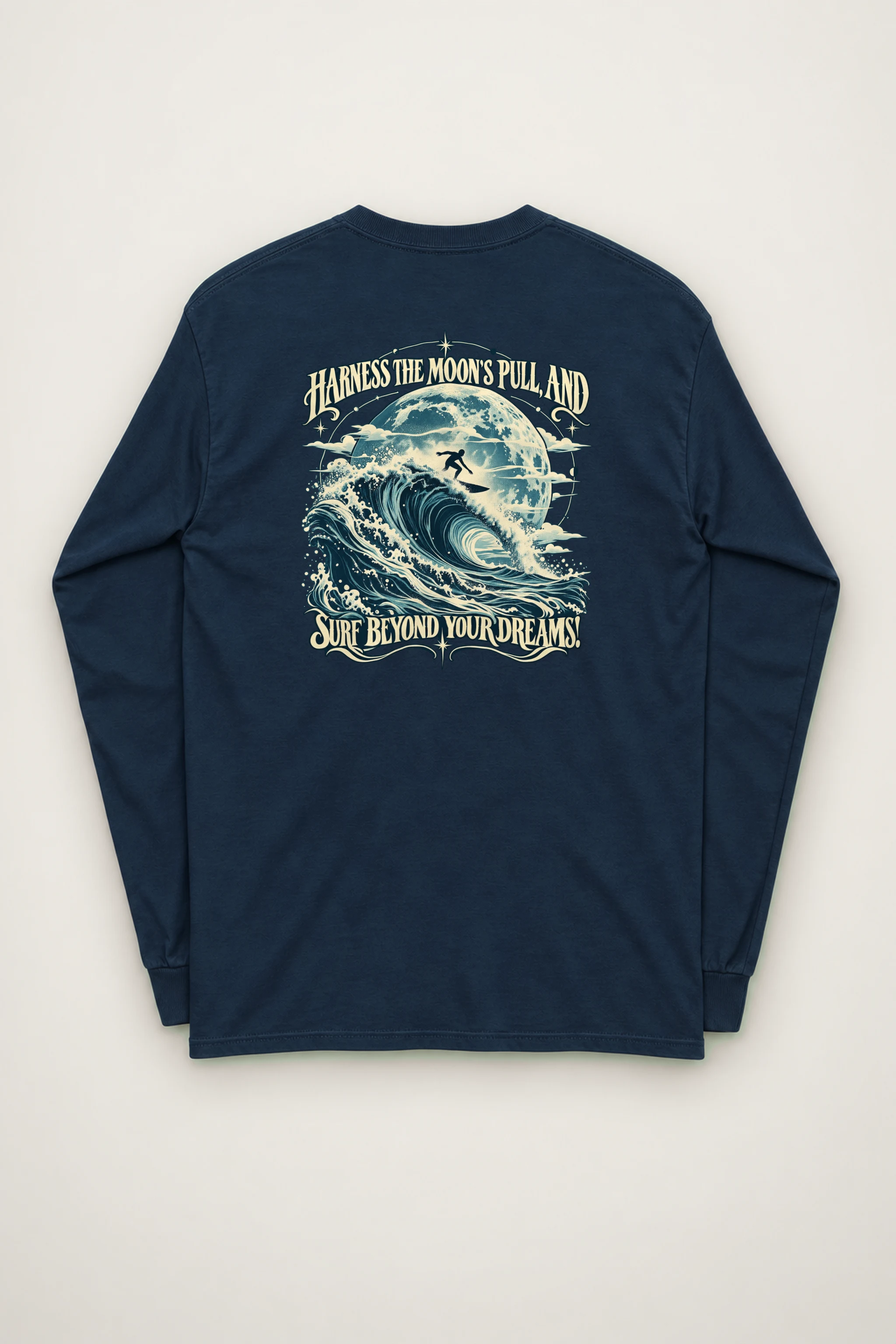 "Moonlit Wave Rider" Unisex Longsleeve T-shirt