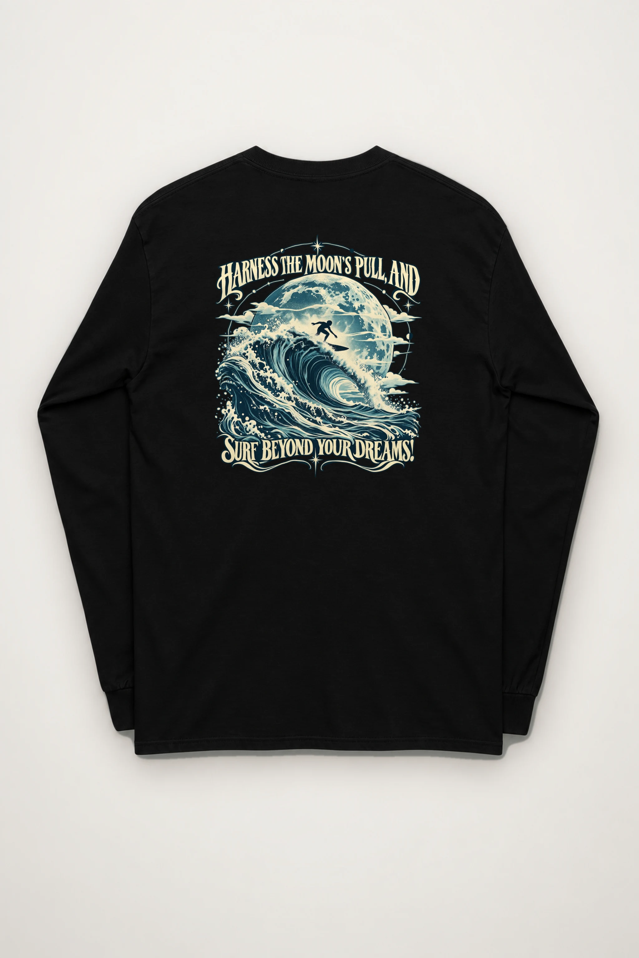 "Moonlit Wave Rider" Unisex Longsleeve T-shirt