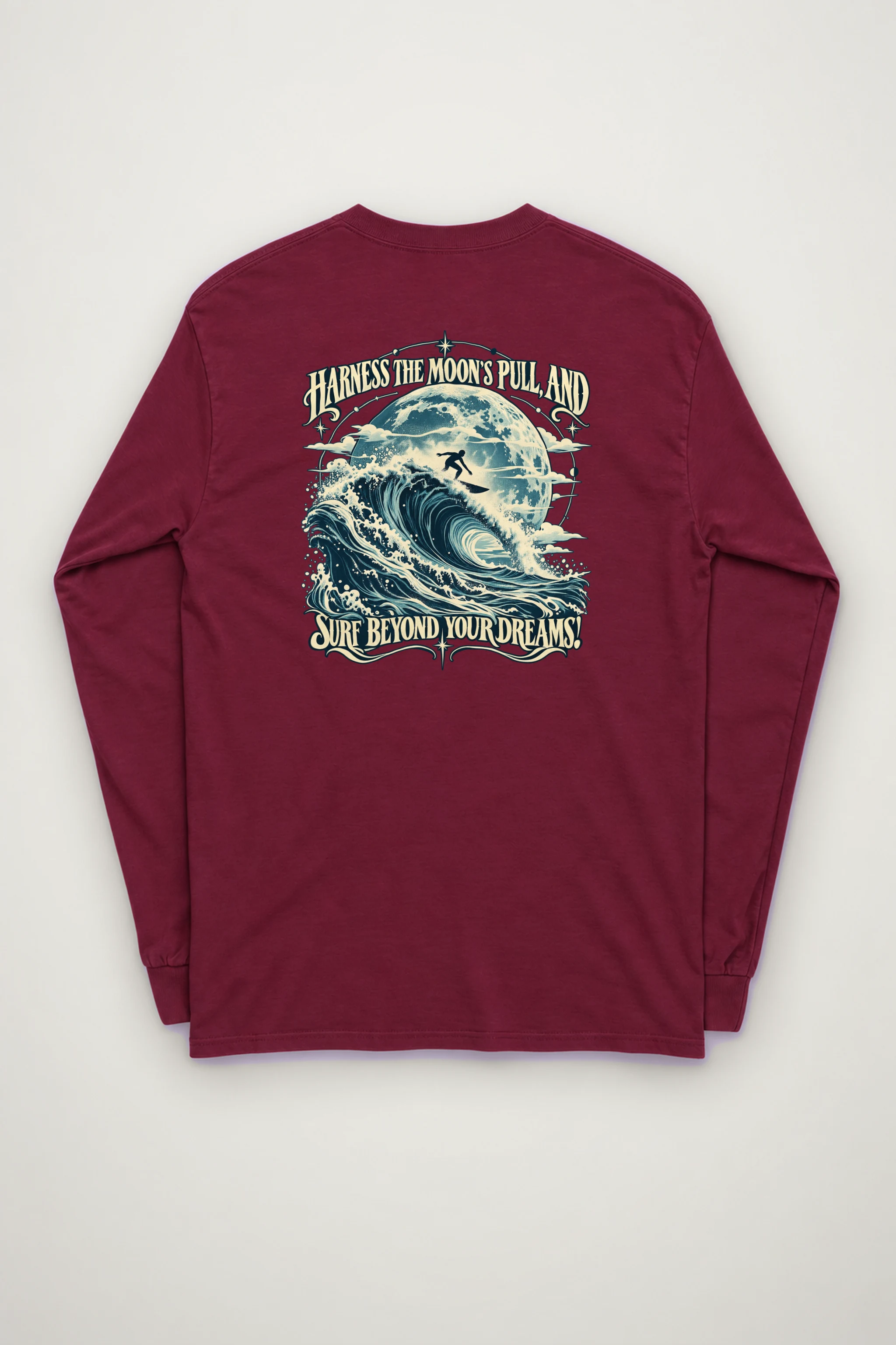 "Moonlit Wave Rider" Unisex Longsleeve T-shirt