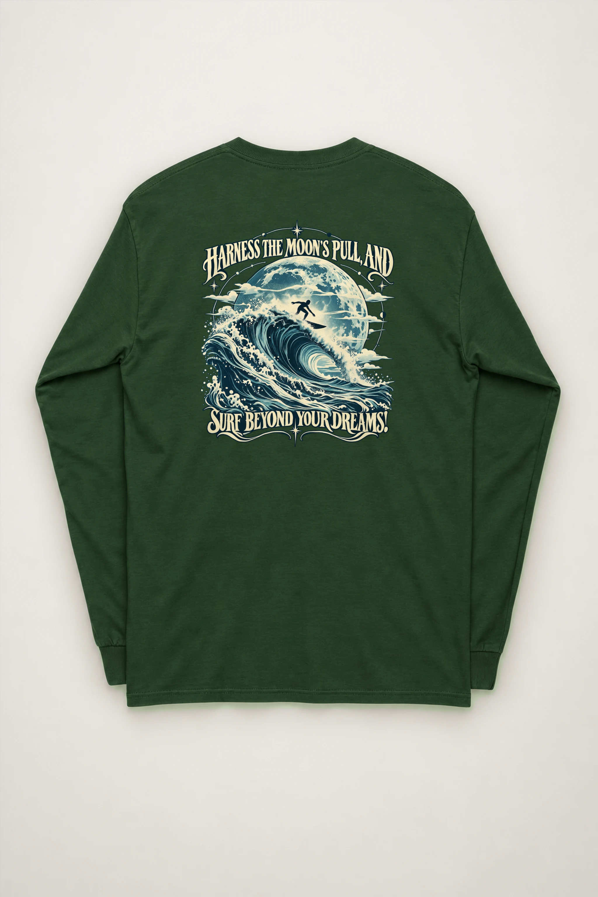 "Moonlit Wave Rider" Unisex Longsleeve T-shirt