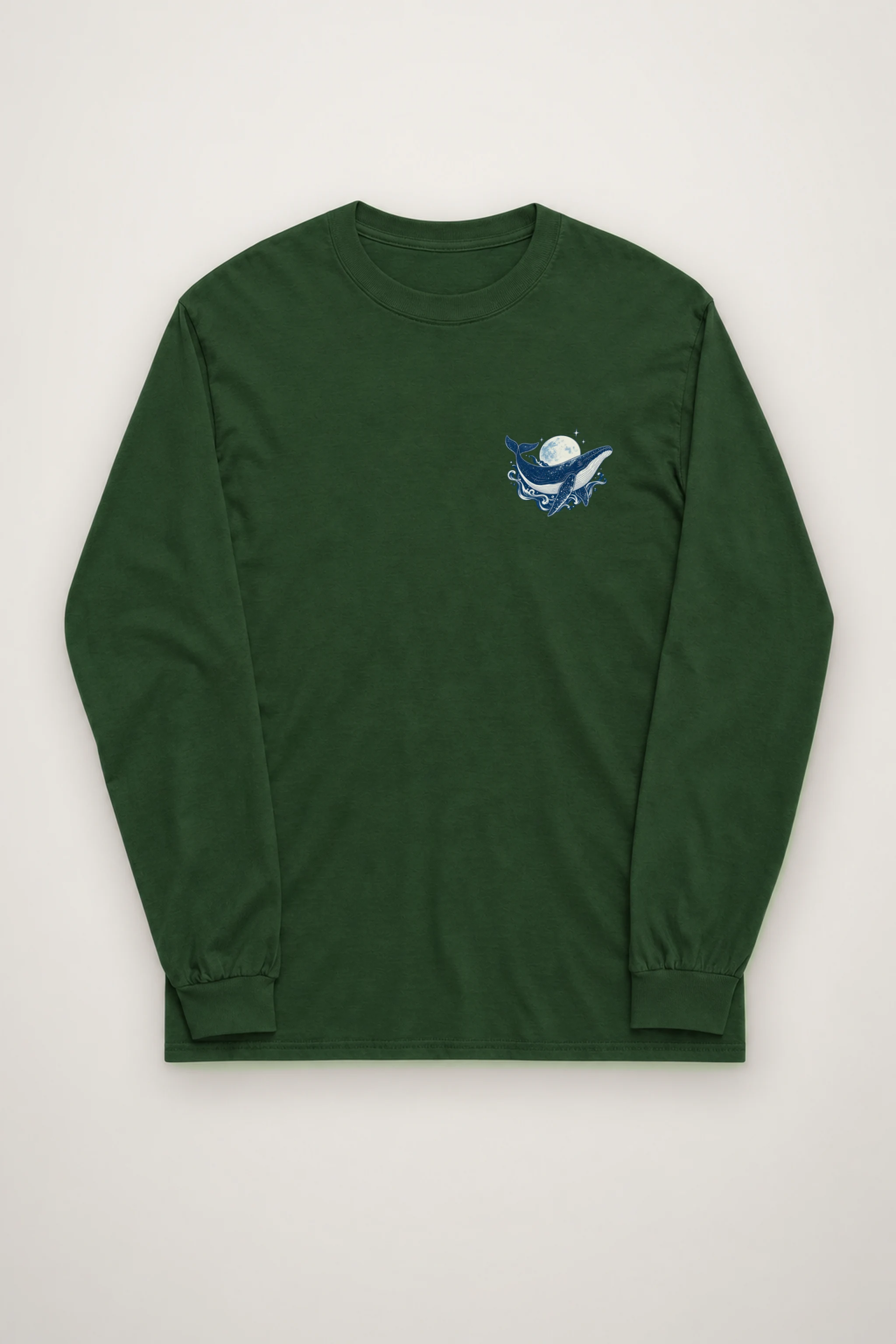 "Moonlit Whale Drift" Unisex Longsleeve T-shirt