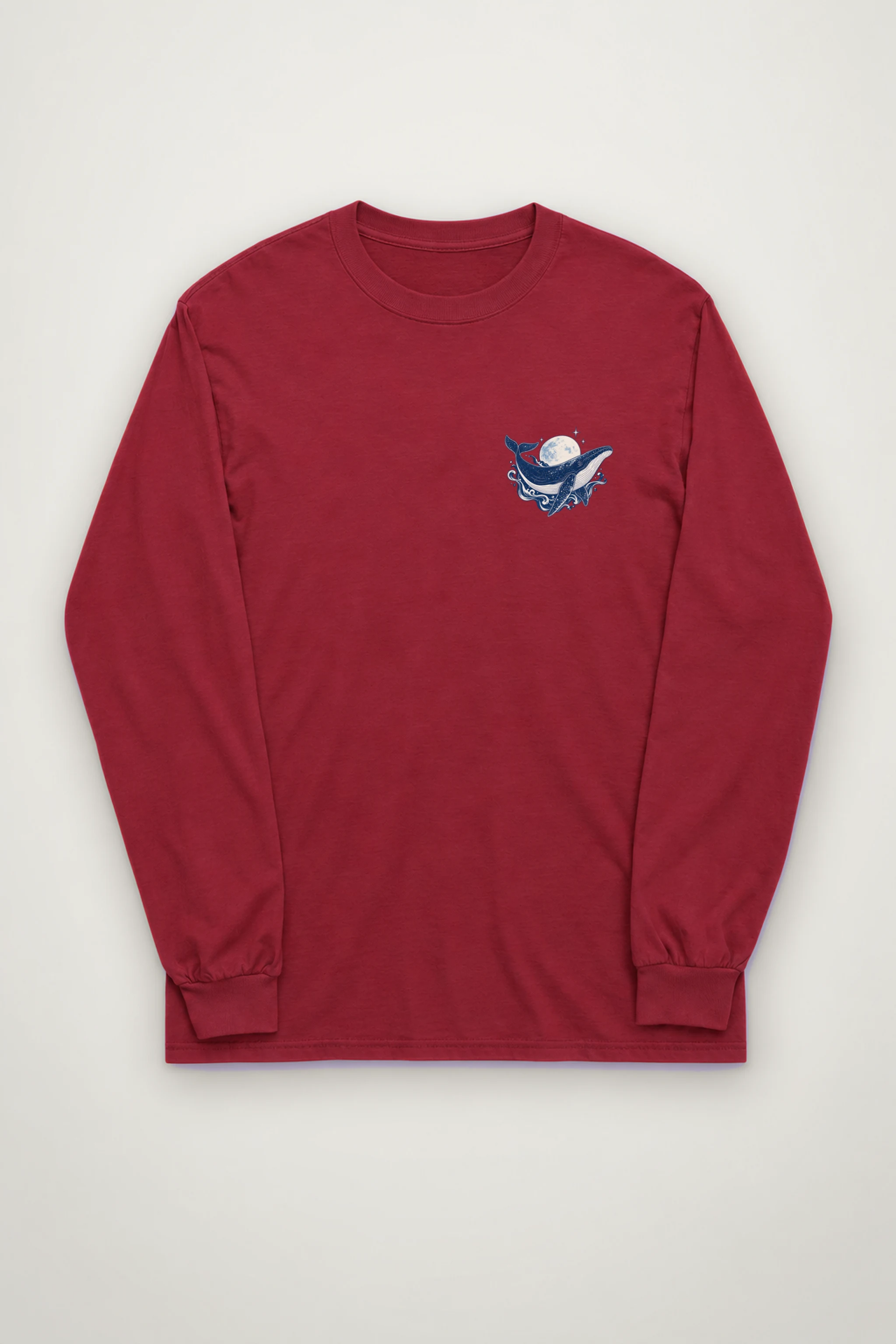 "Moonlit Whale Drift" Unisex Longsleeve T-shirt