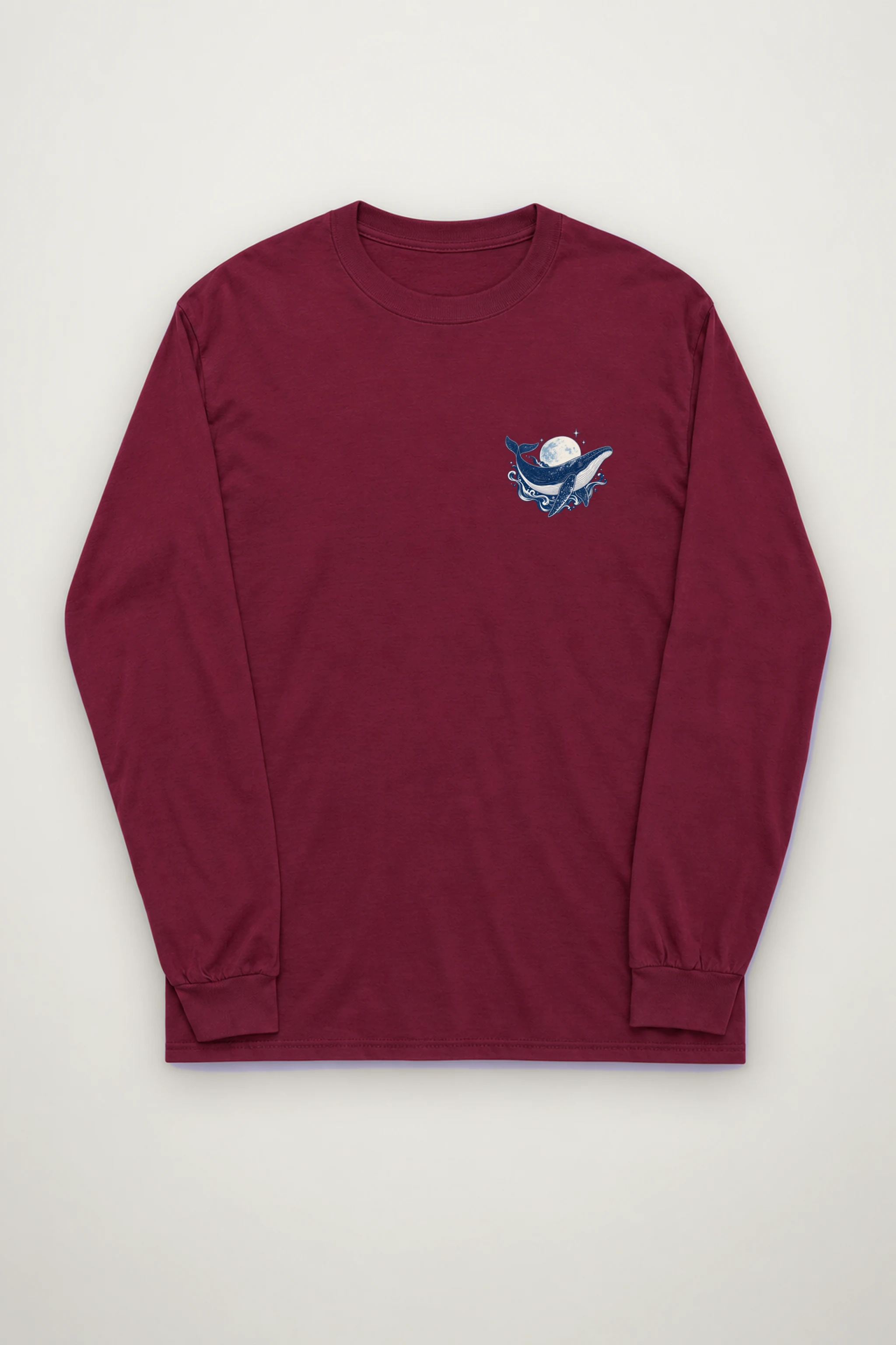 "Moonlit Whale Drift" Unisex Longsleeve T-shirt